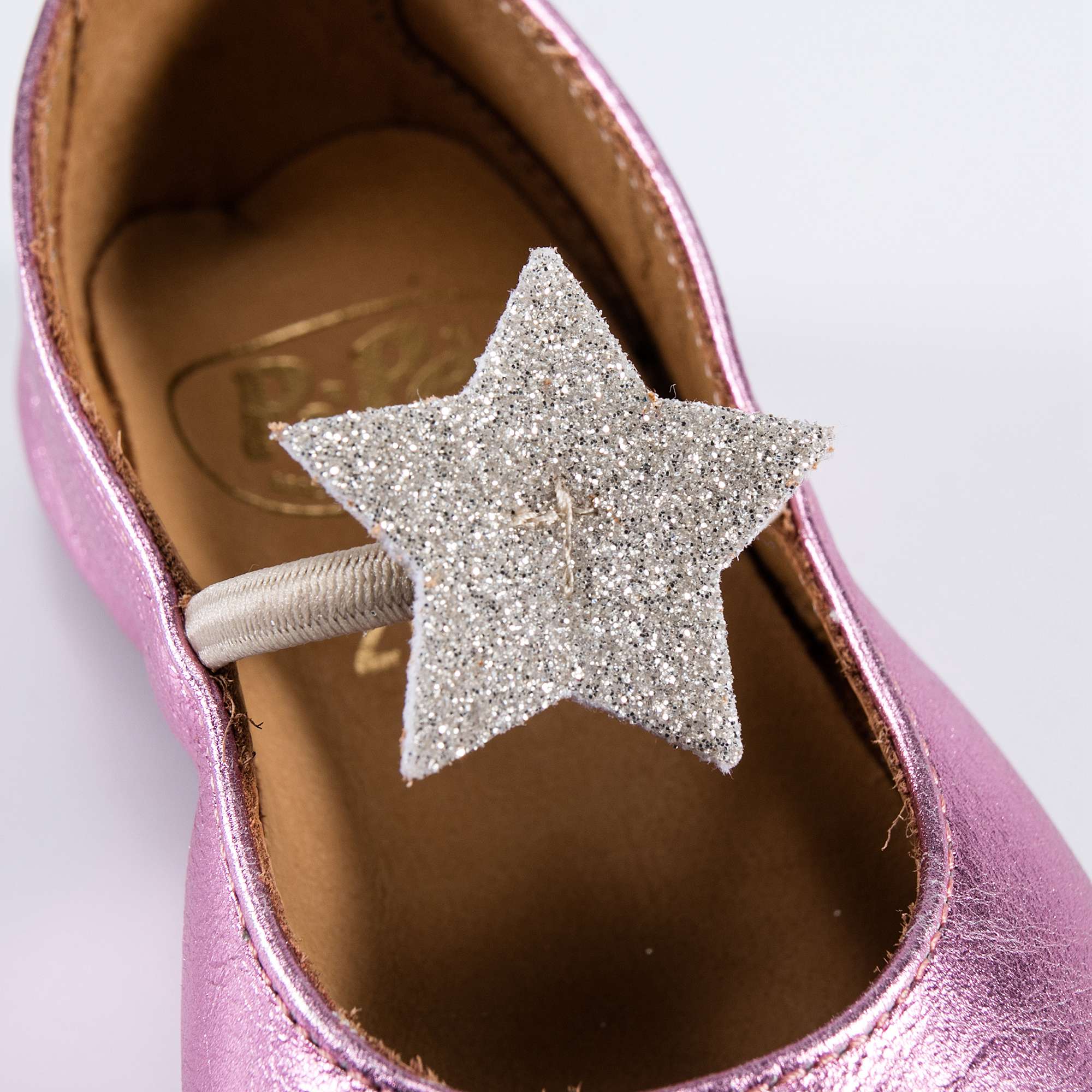 Girls Pink Star Flats