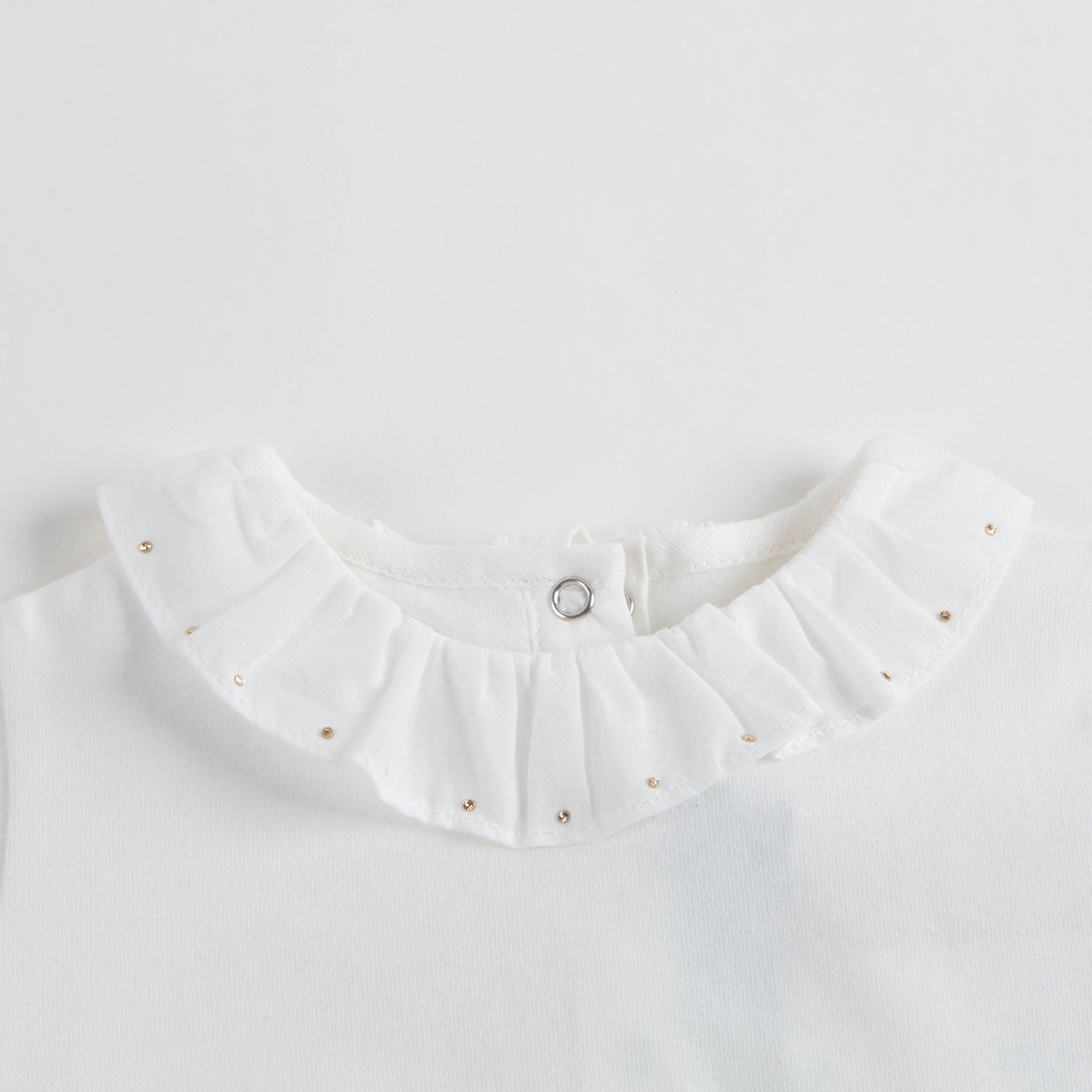 Baby Girls Nacre Cotton Babysuit