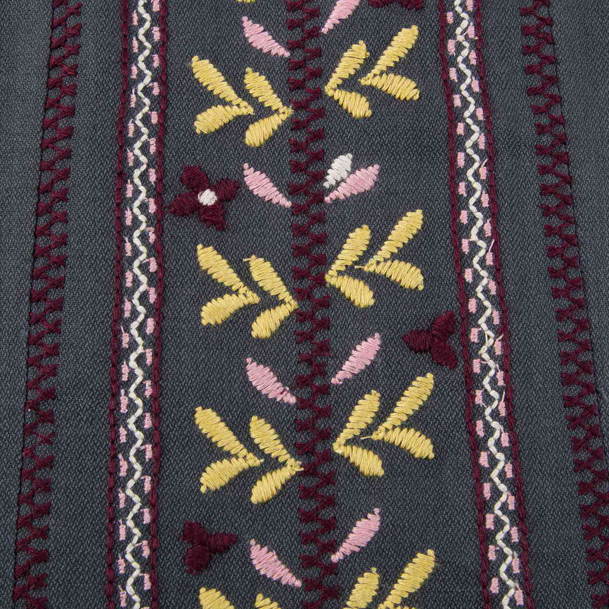 Girls Black Embroidered Dress