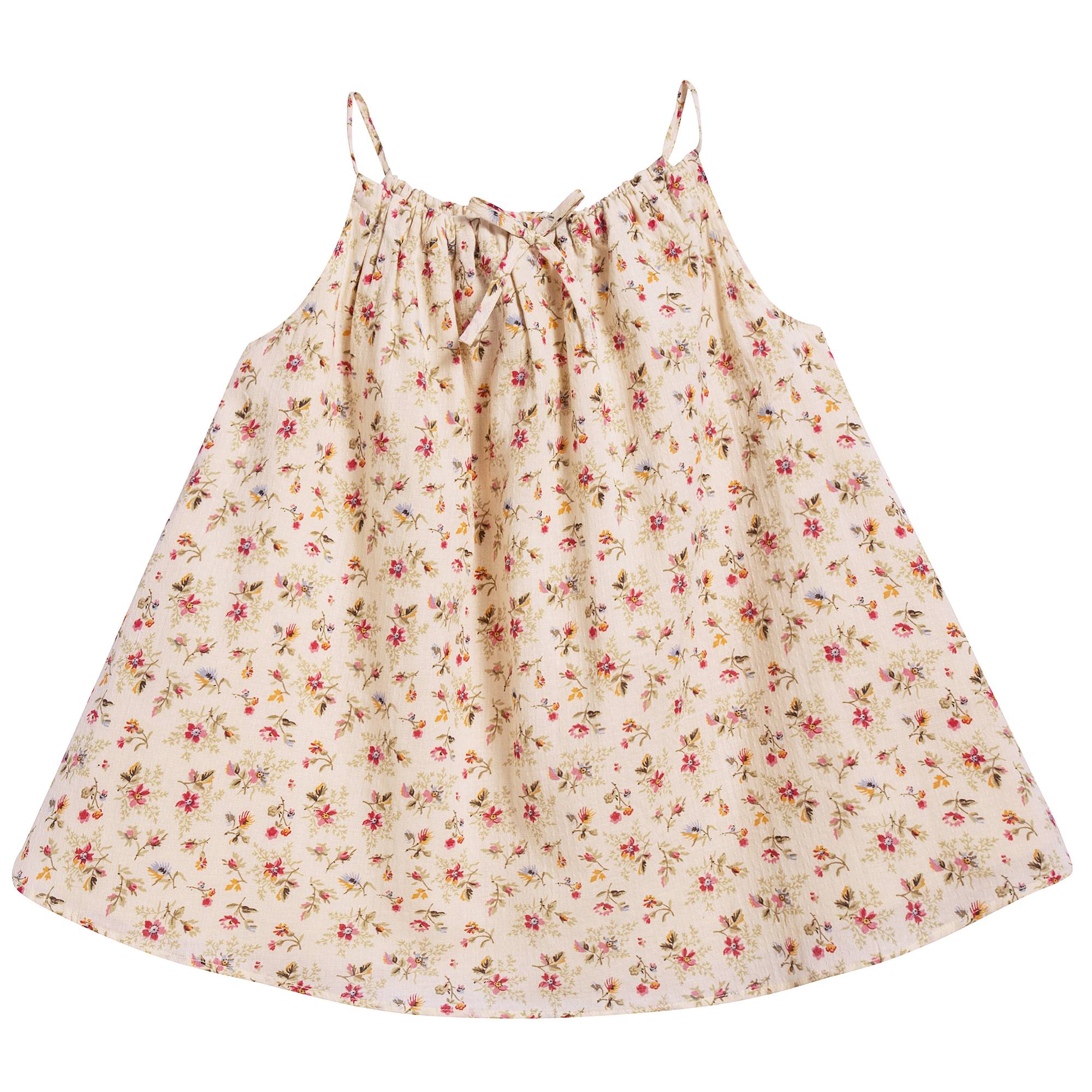 Girls Pink Cotton Woven Dress