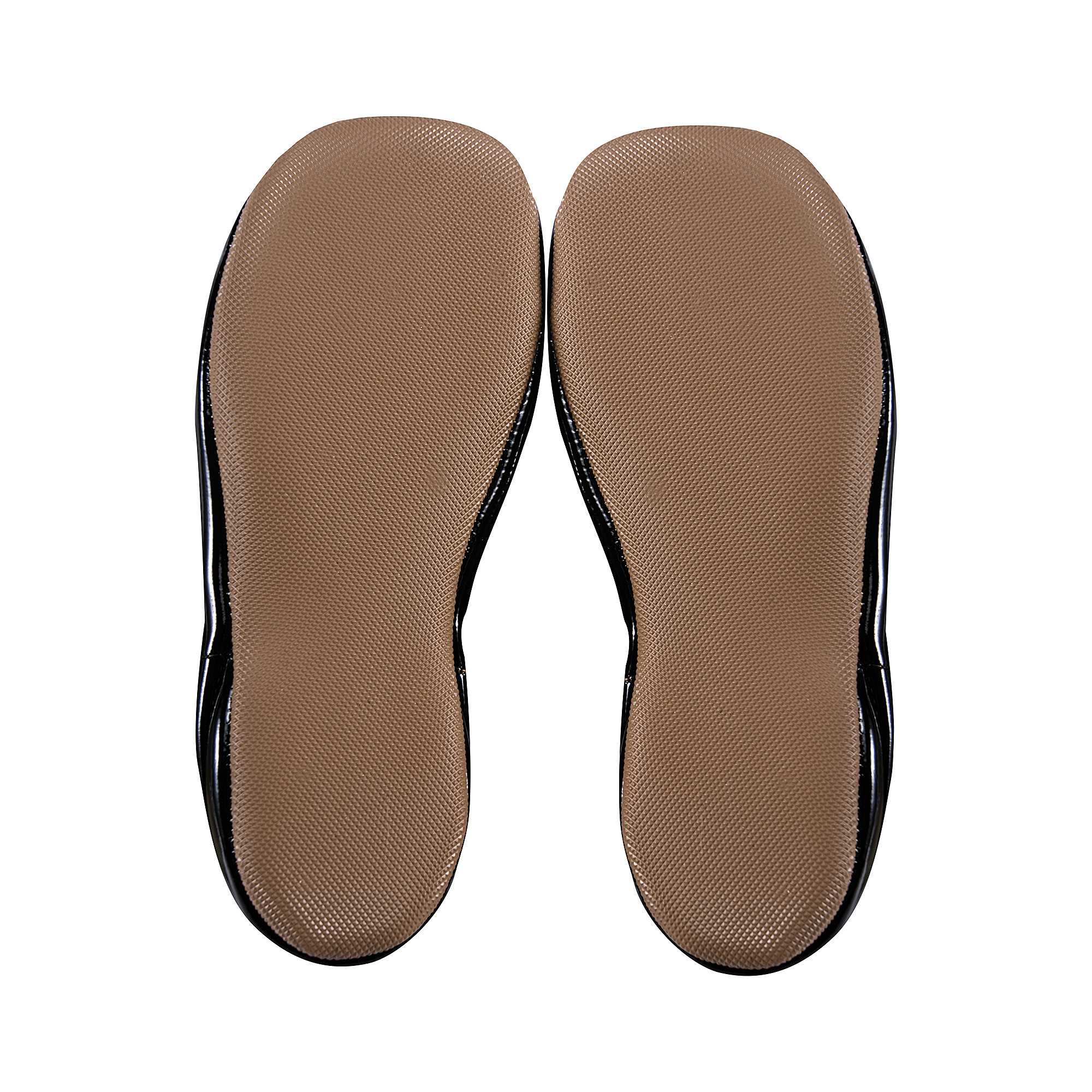 Girls Black Glossy Leather Shoes