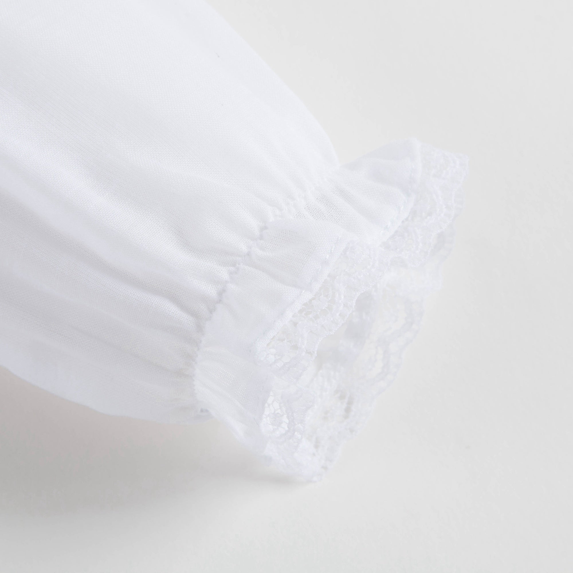 Baby Girls White Cotton Babysuit