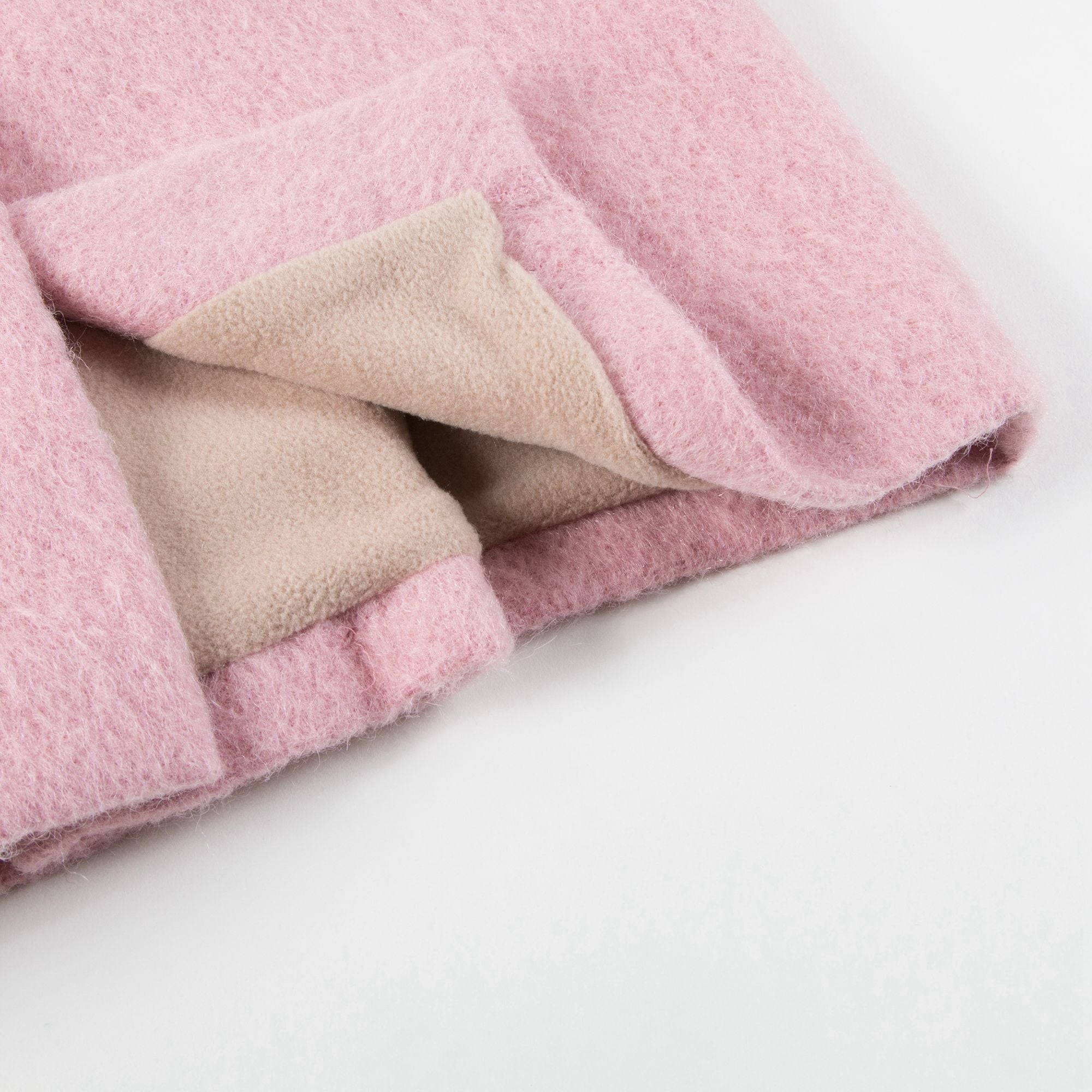 Girls Pale Pink Woven Coat