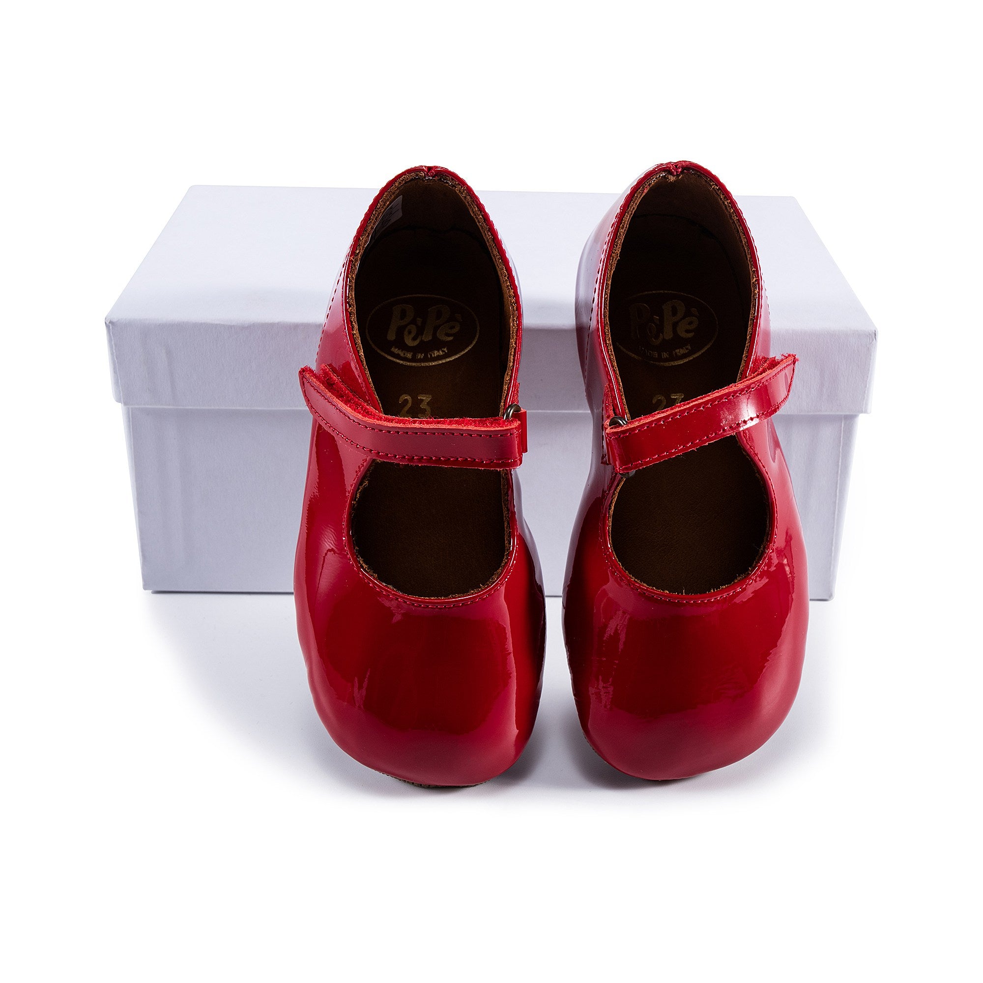 Girls Rose Glossy Leather Flats