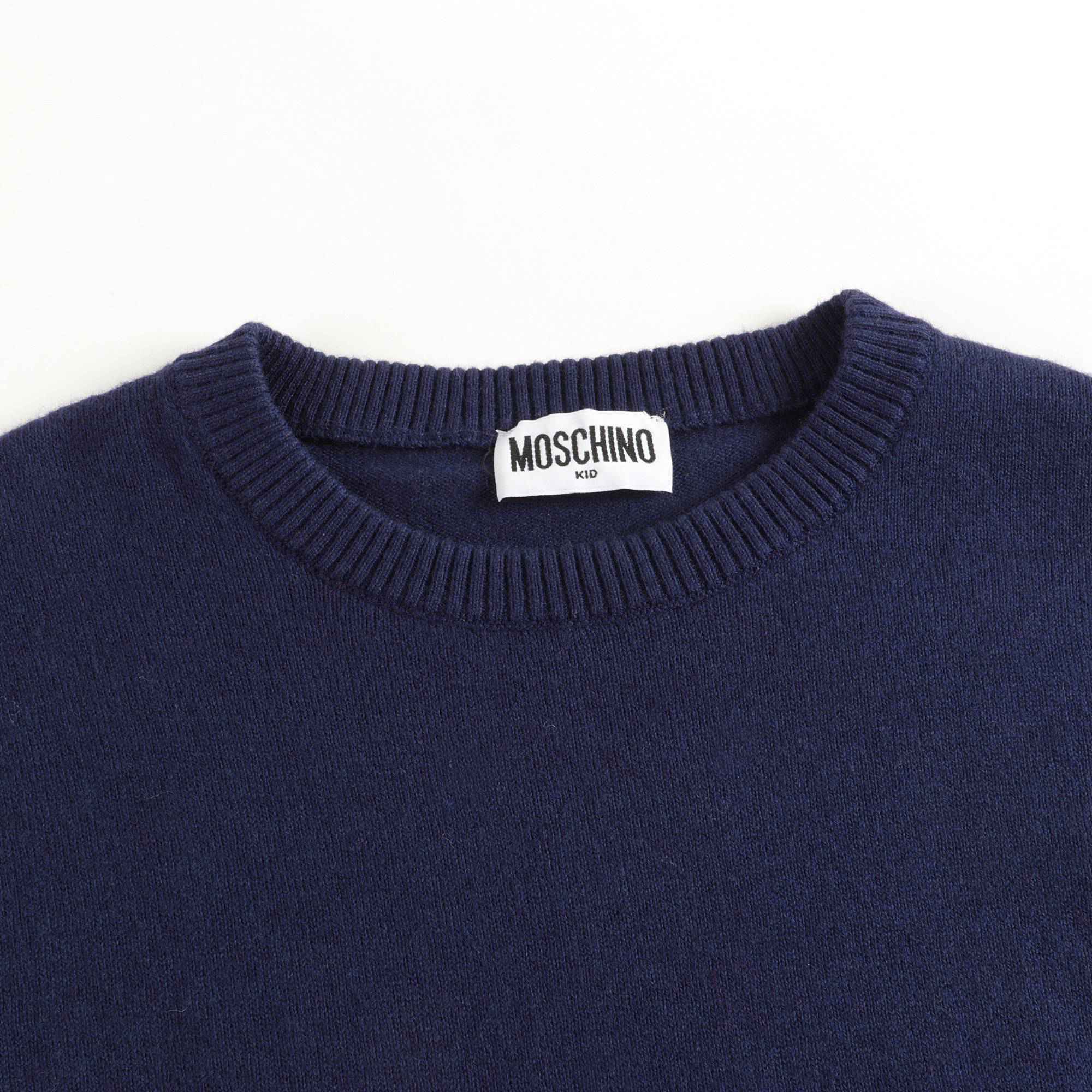 Girls Navy Teddy Bear Jumper