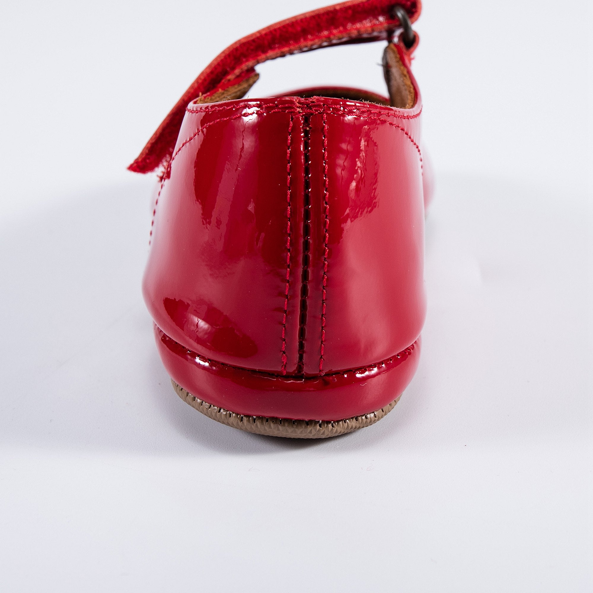 Girls Rose Glossy Leather Flats