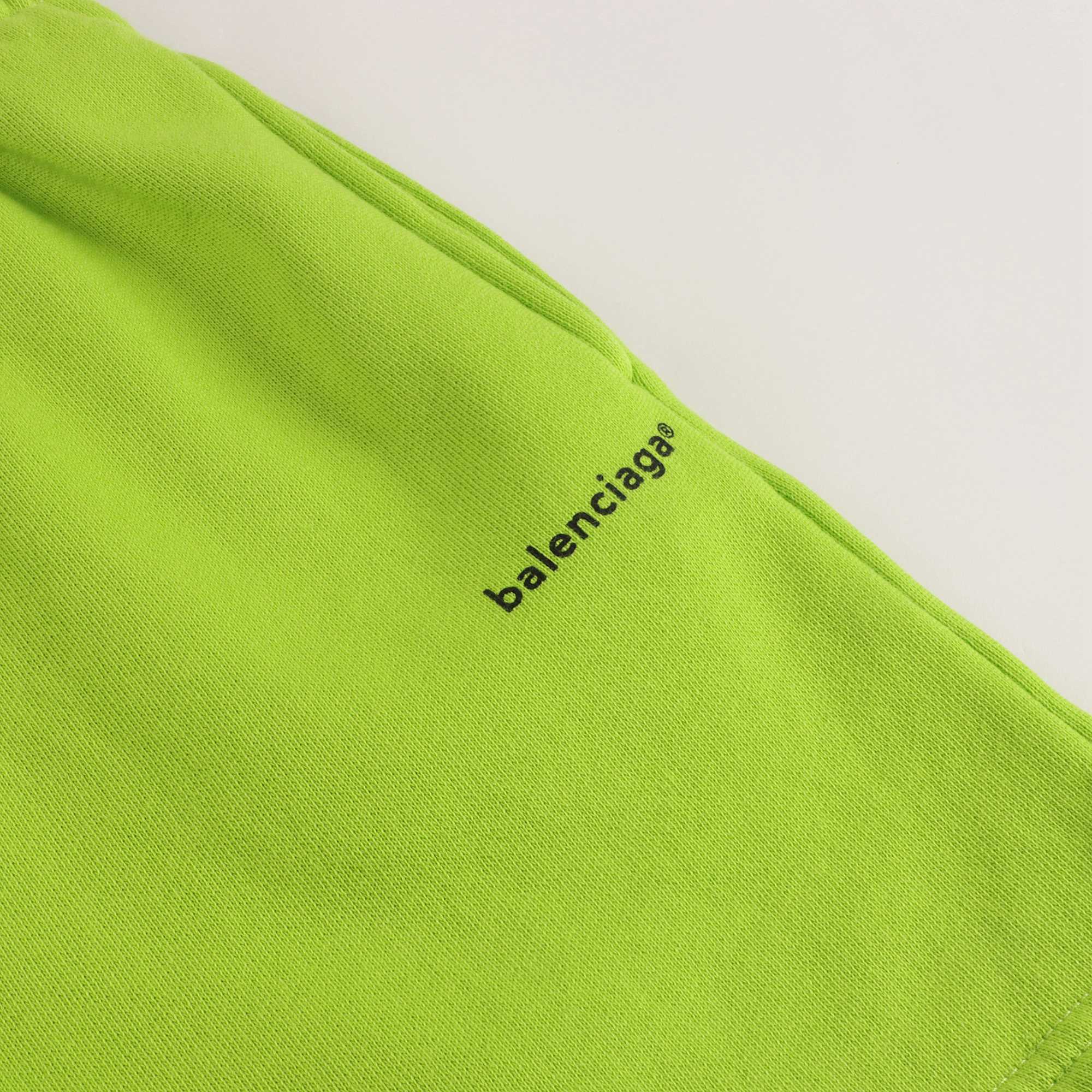 Girls Green Logo Cotton Shorts