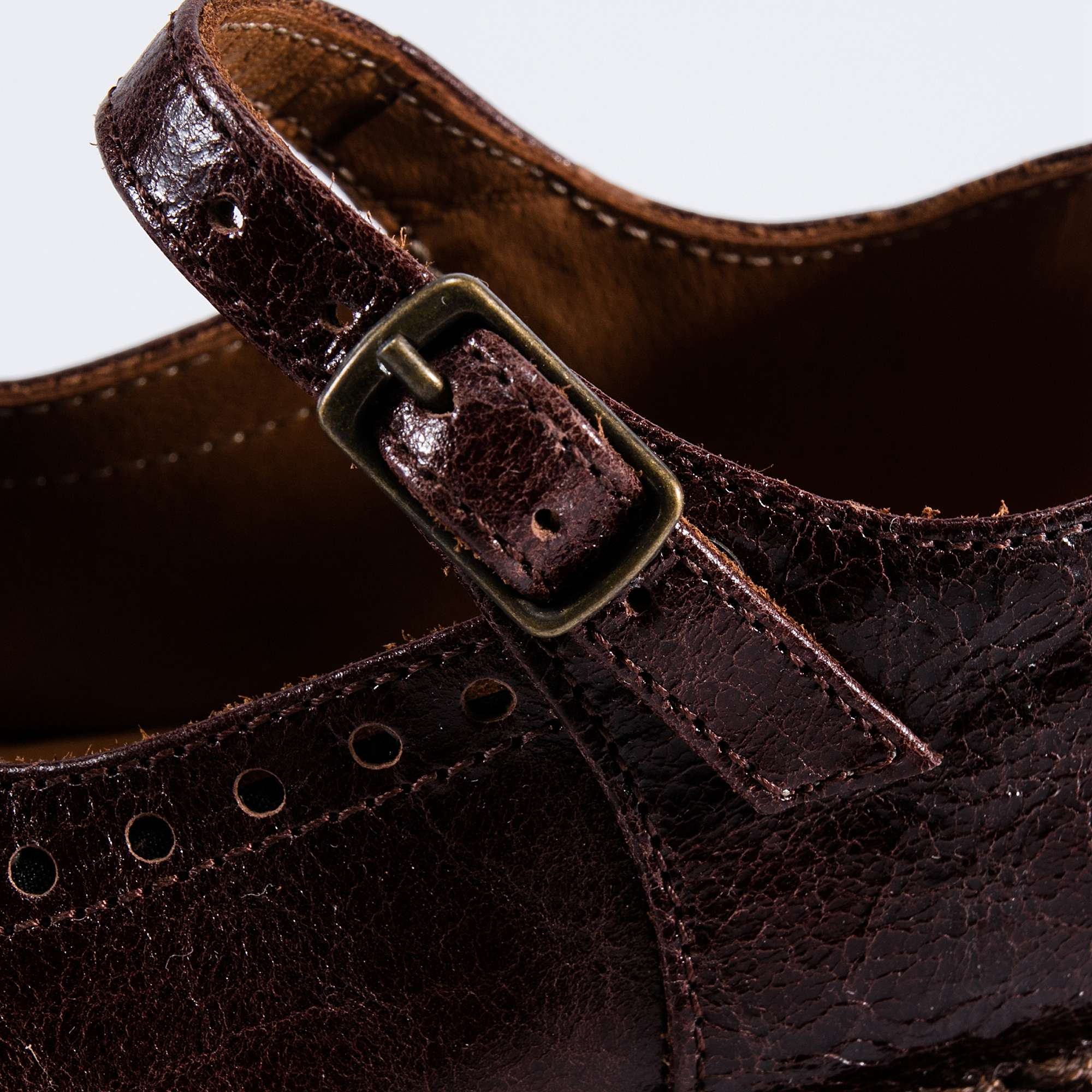 Girls Brown Leather Shoes