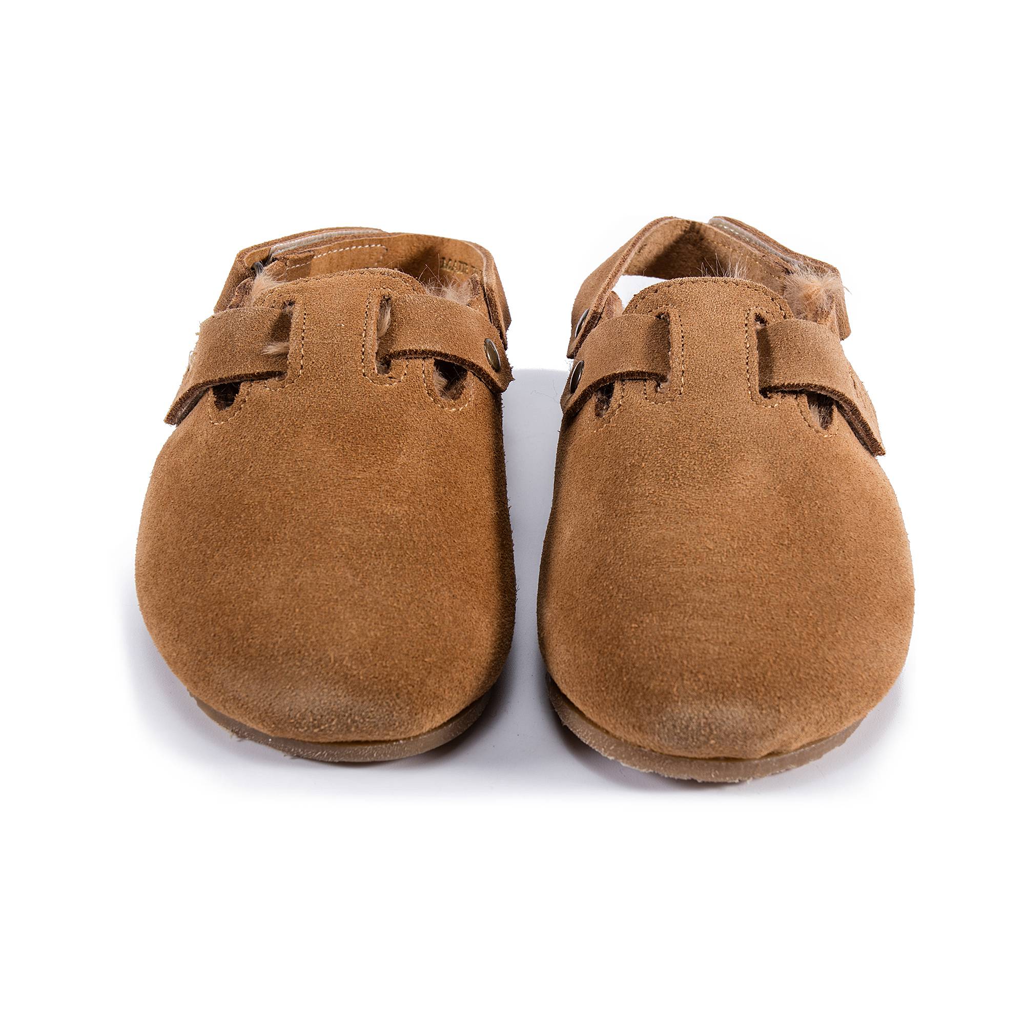 Girls Caramel Leather Flats