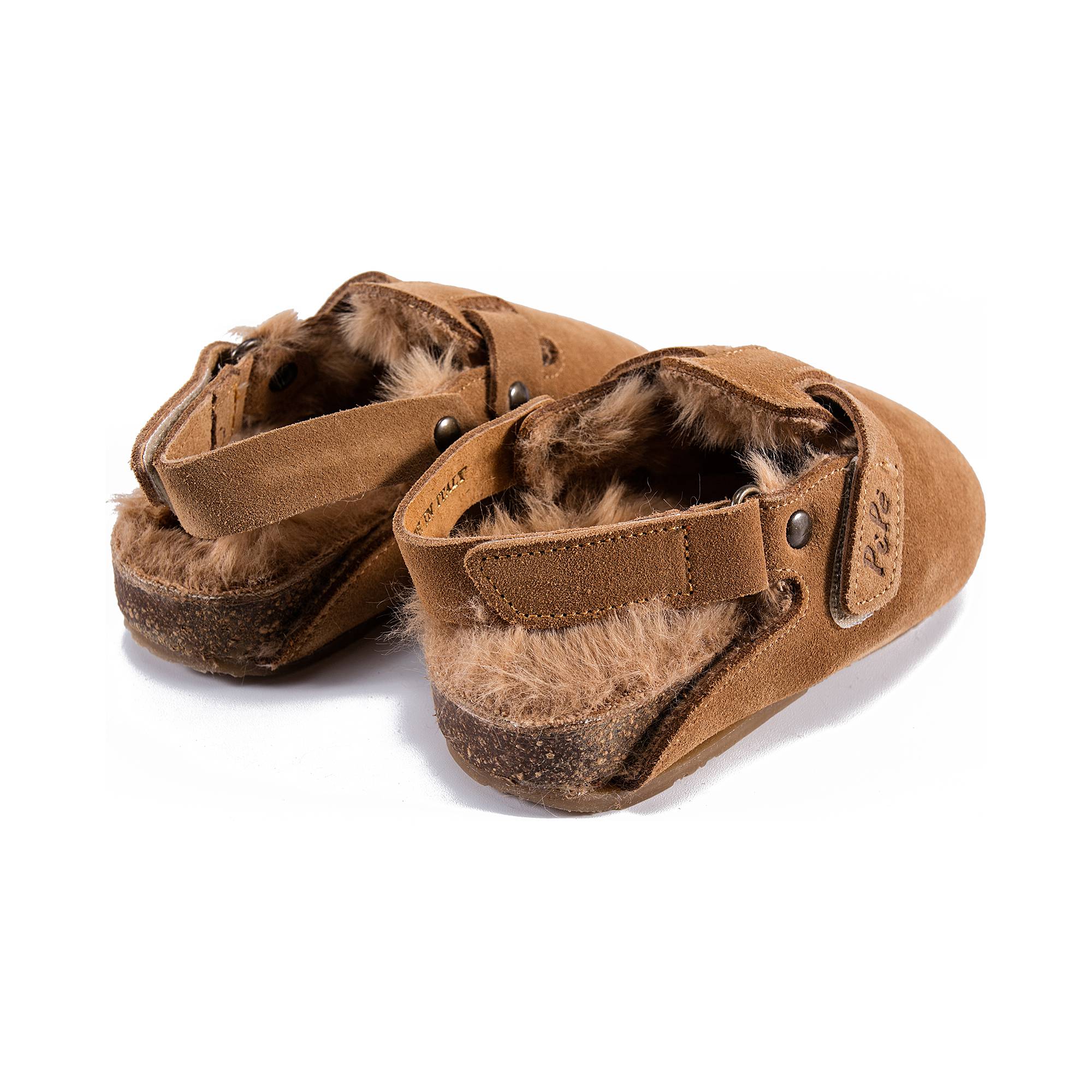 Girls Caramel Leather Flats