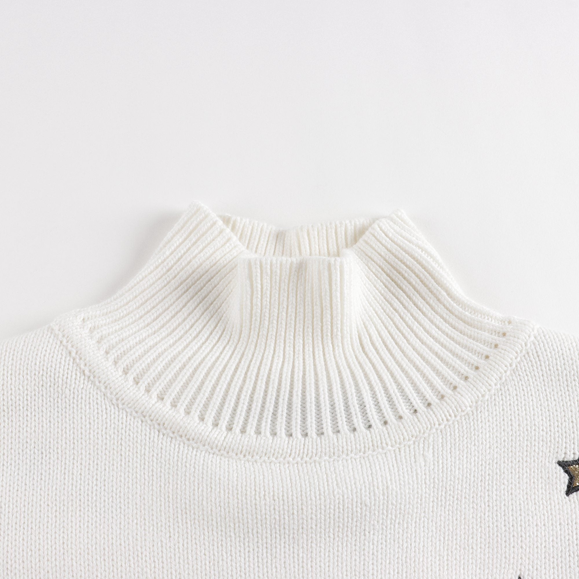 Girls White Embroidered Logo Cape