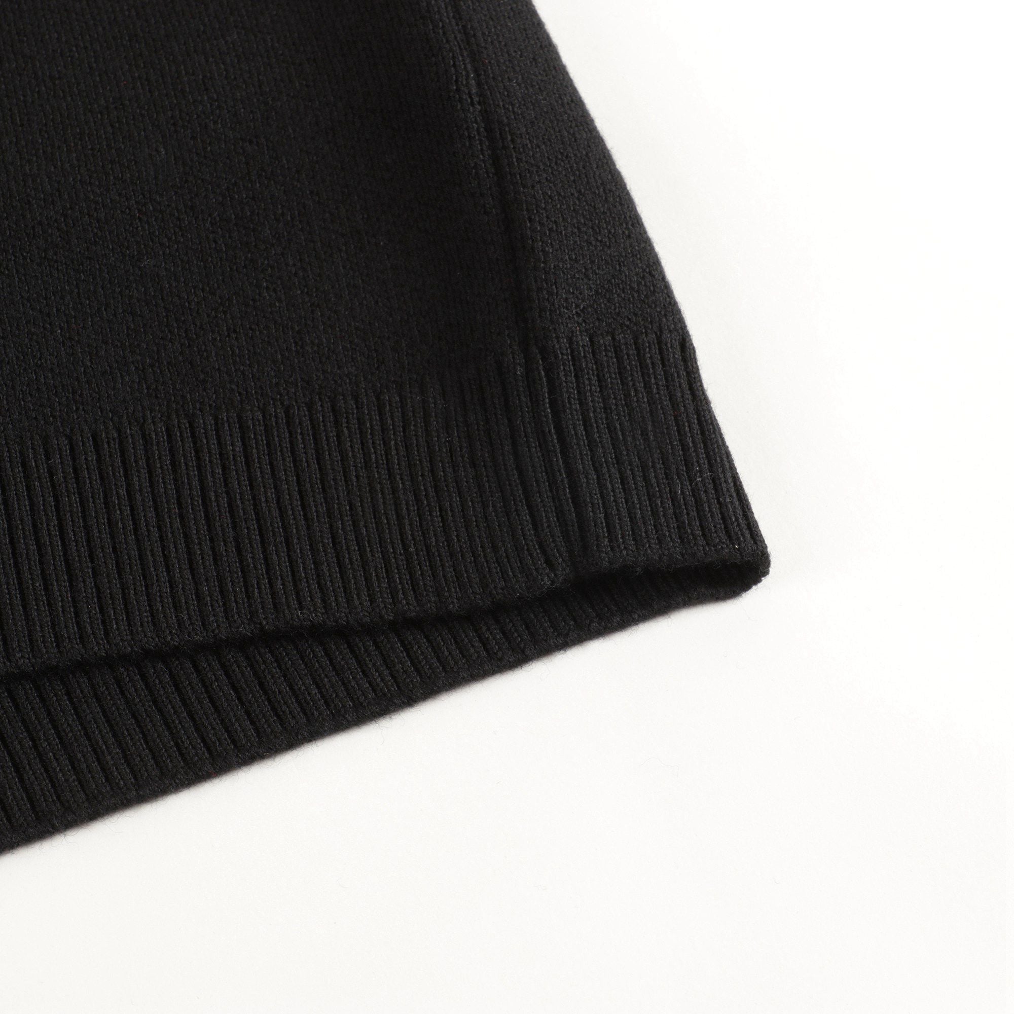 Boys & Girls Black FF Vrigin Wool Sweater