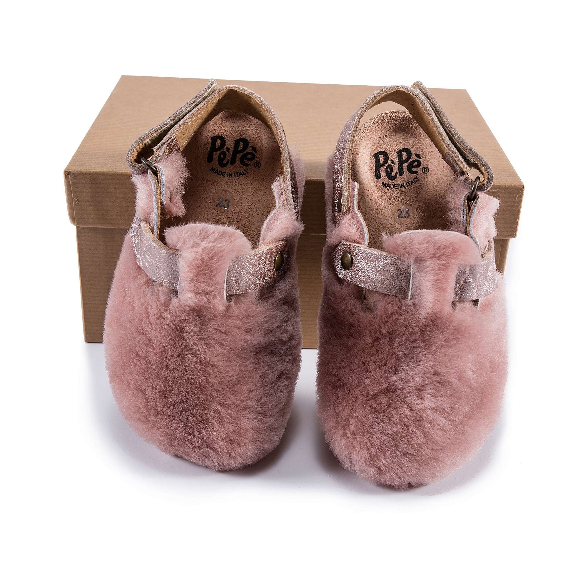Girls Rose Jam Fur Flats