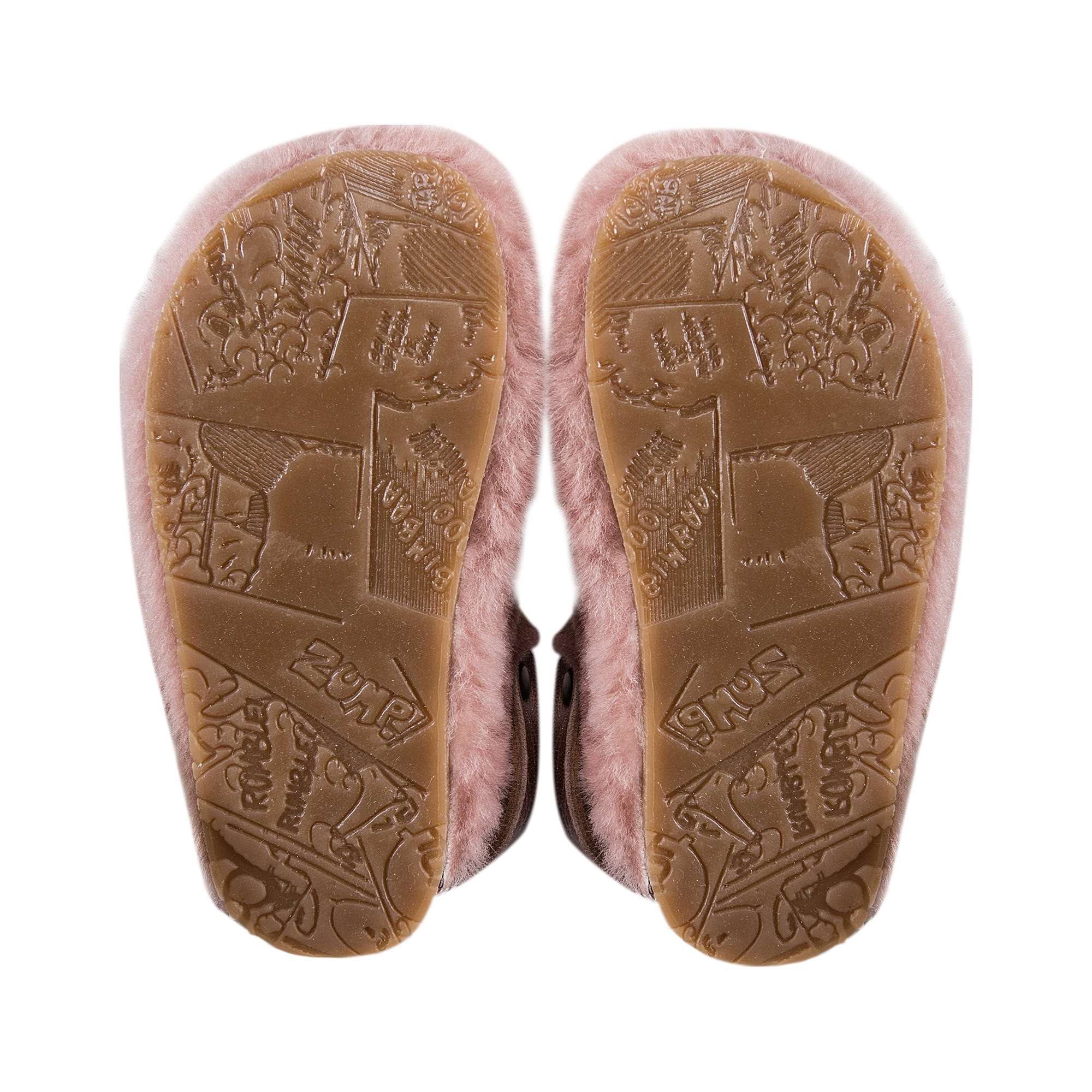 Girls Rose Jam Fur Flats