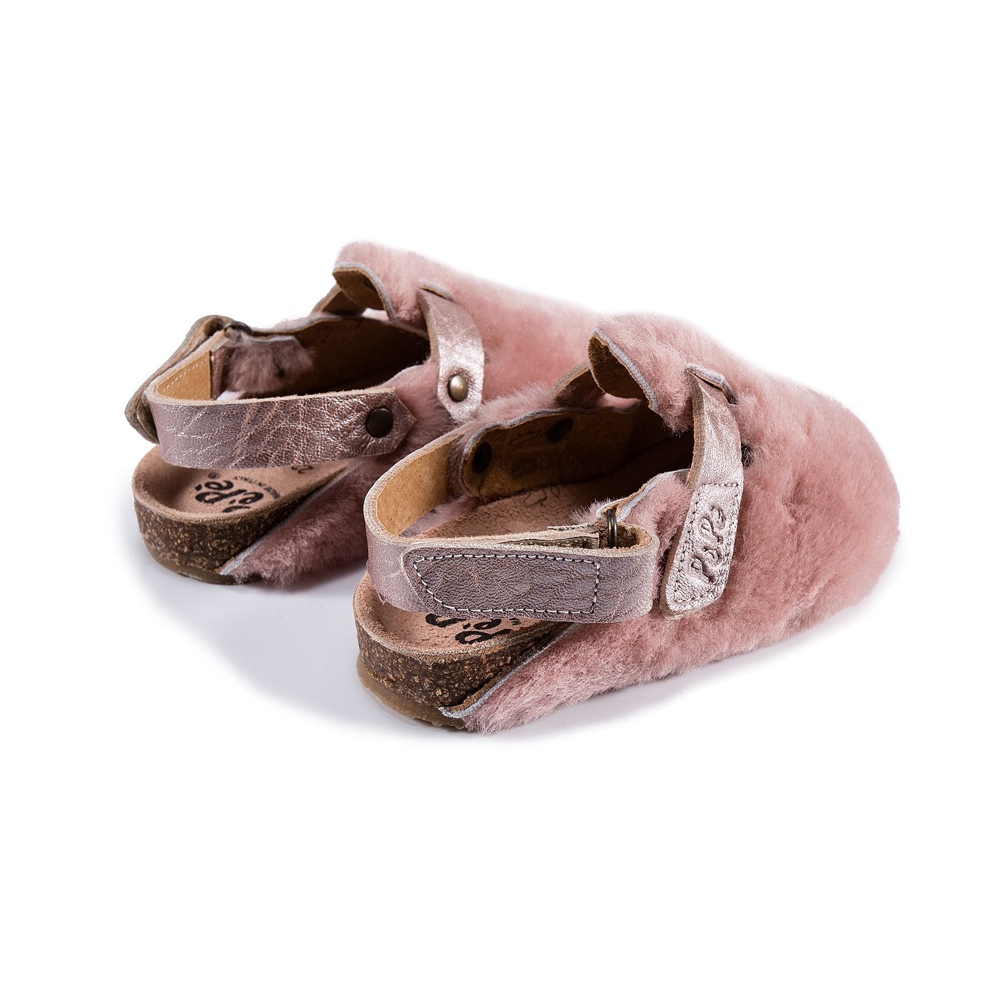 Girls Rose Jam Fur Flats
