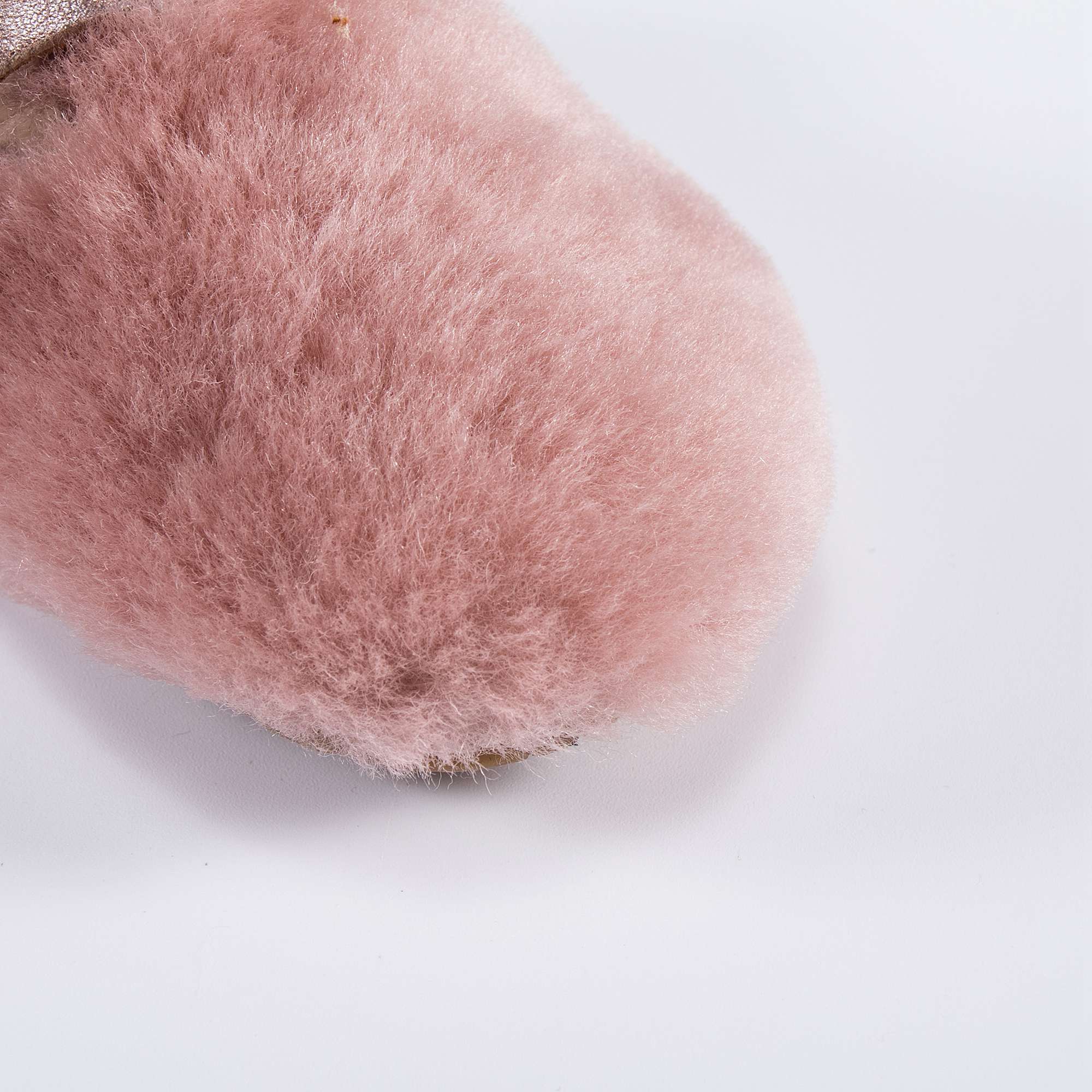 Girls Rose Jam Fur Flats
