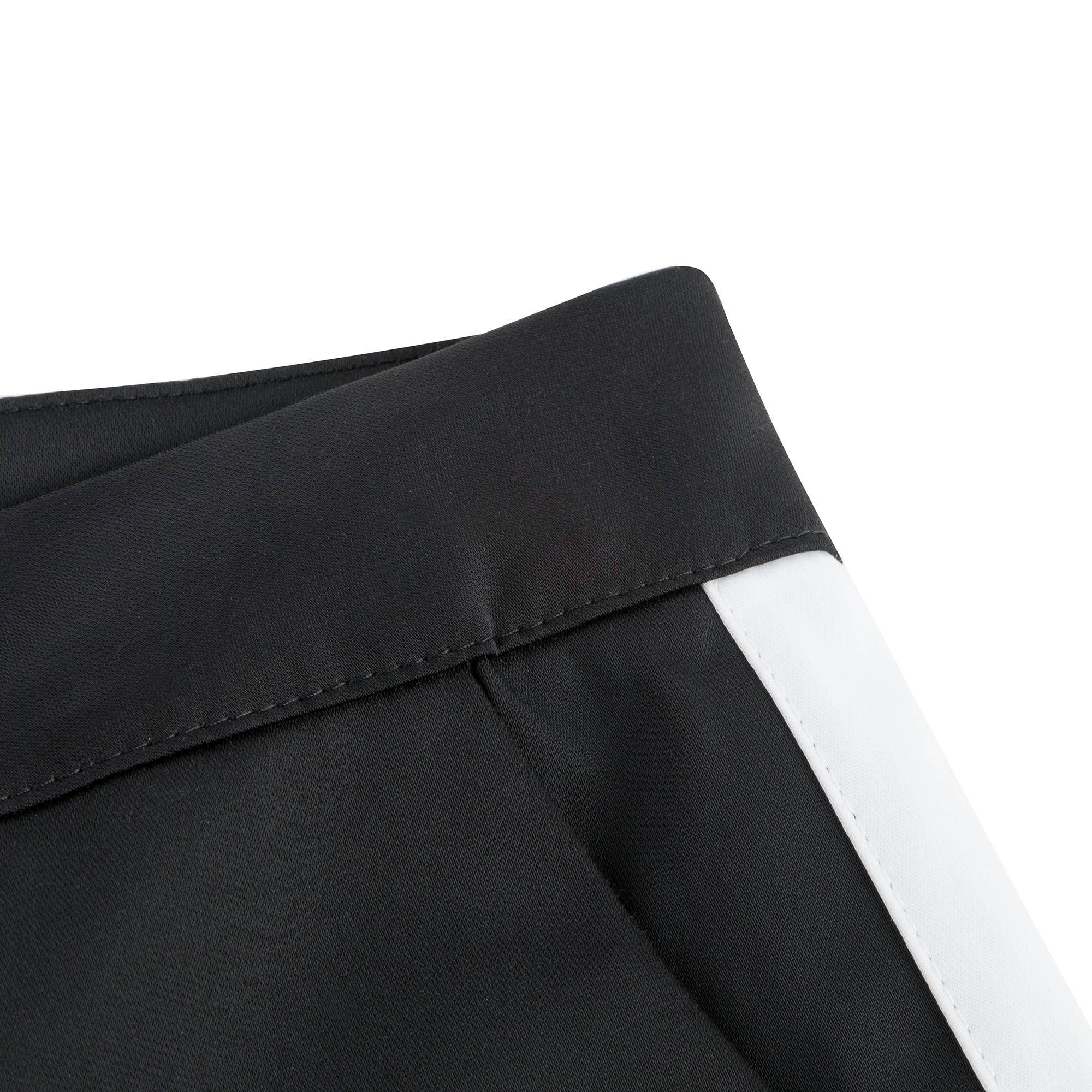 Girls Black Trousers With White Trim