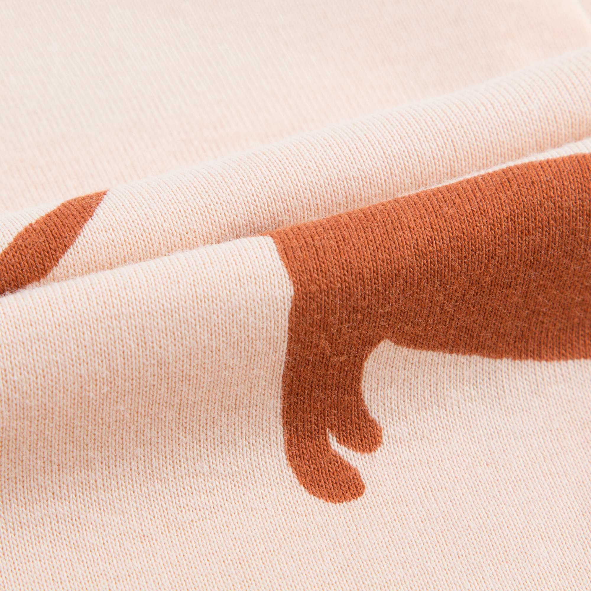 Girls Beige  Organic Cotton "Dog" Trousers