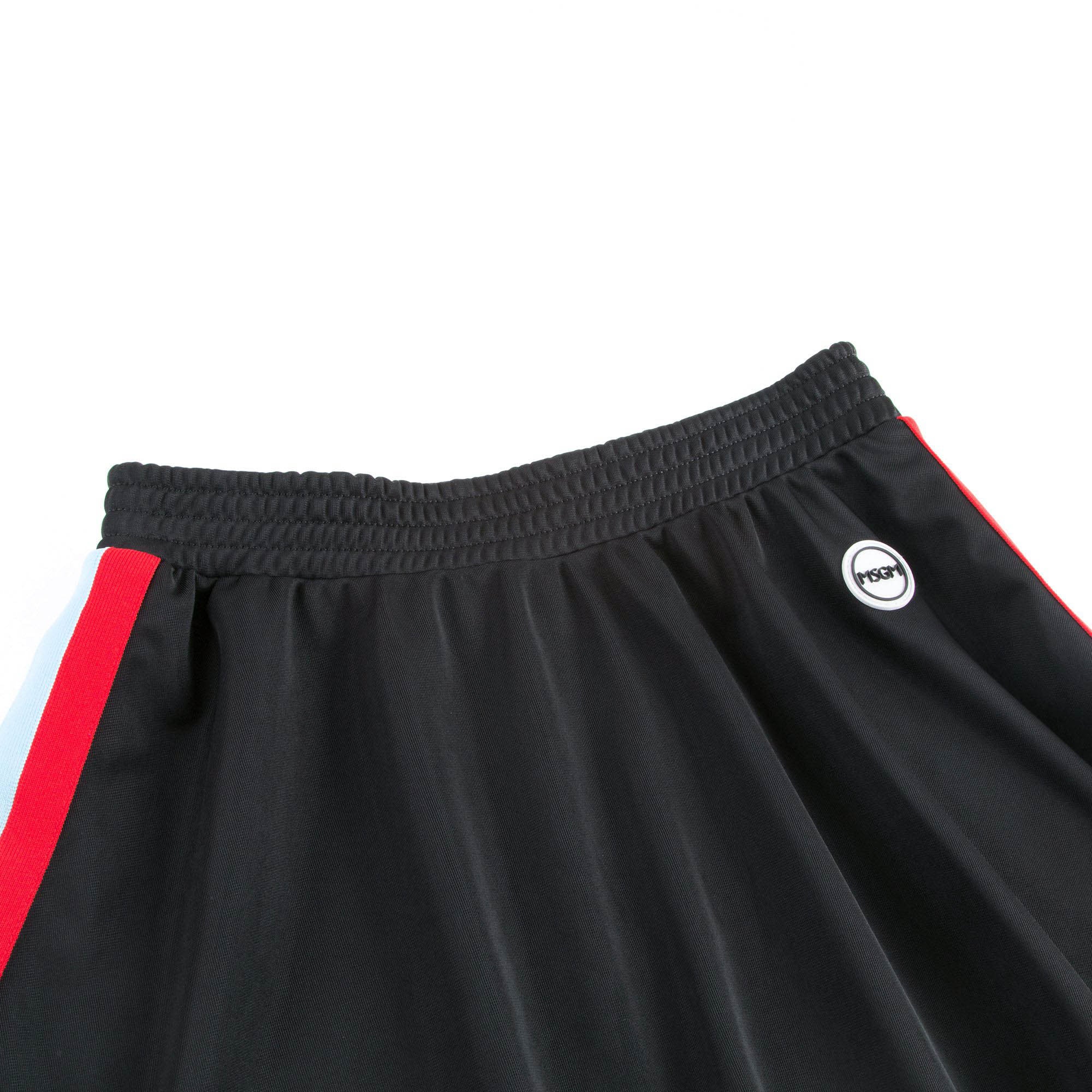Girls Black Jersey Skirt With Red Trim