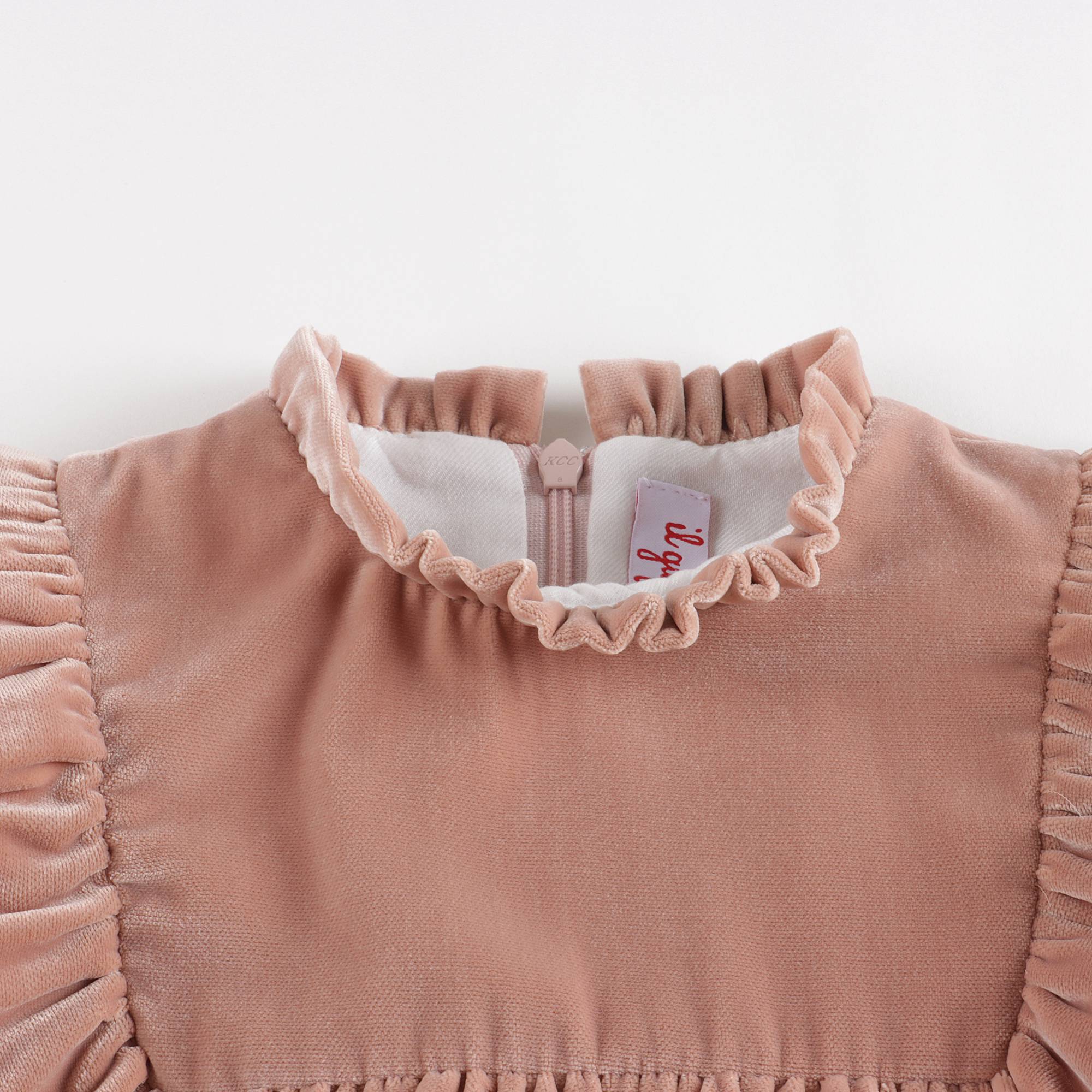 Baby Girls Pink Velvet Dress