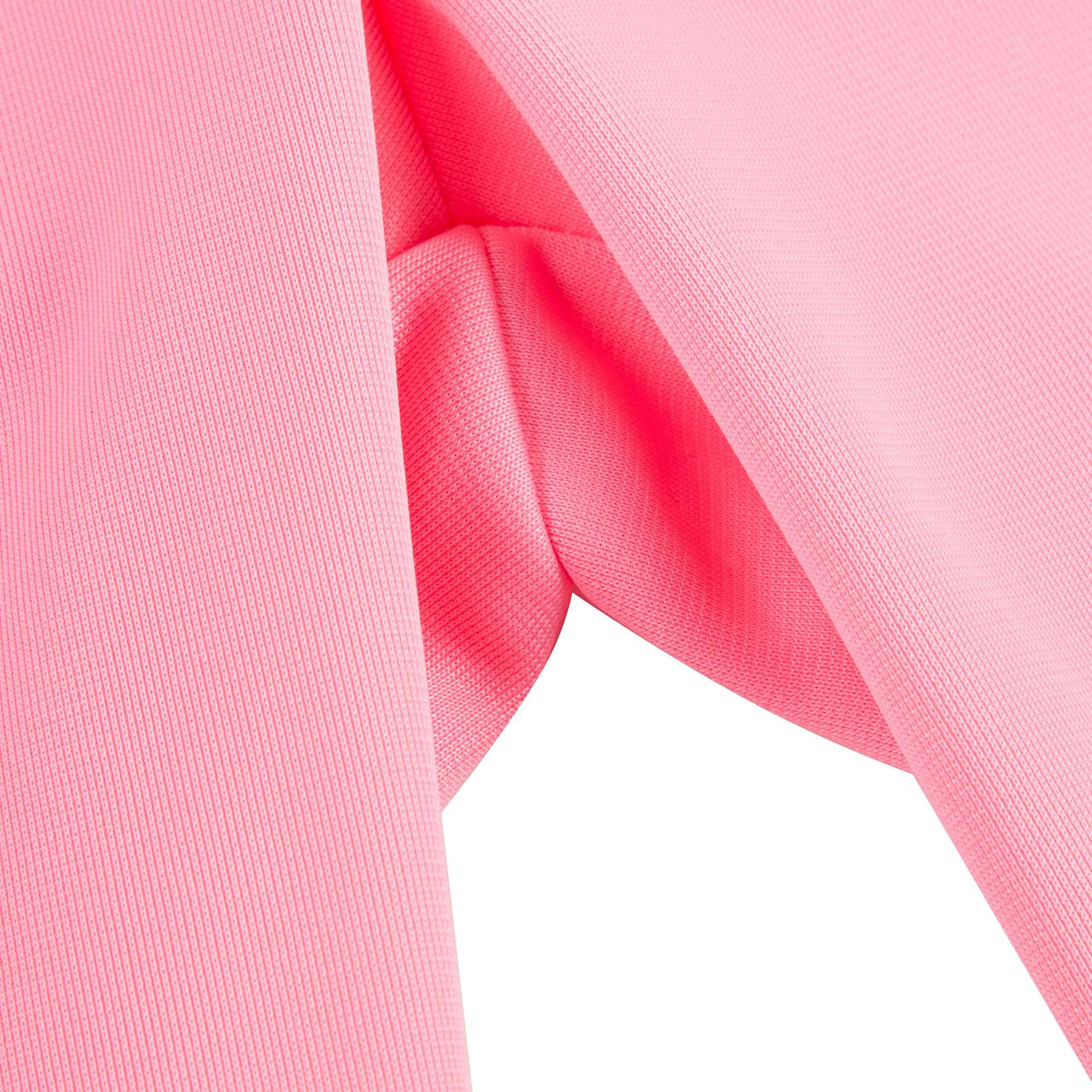 Girls Pink Jersey Shorts With Red Trim