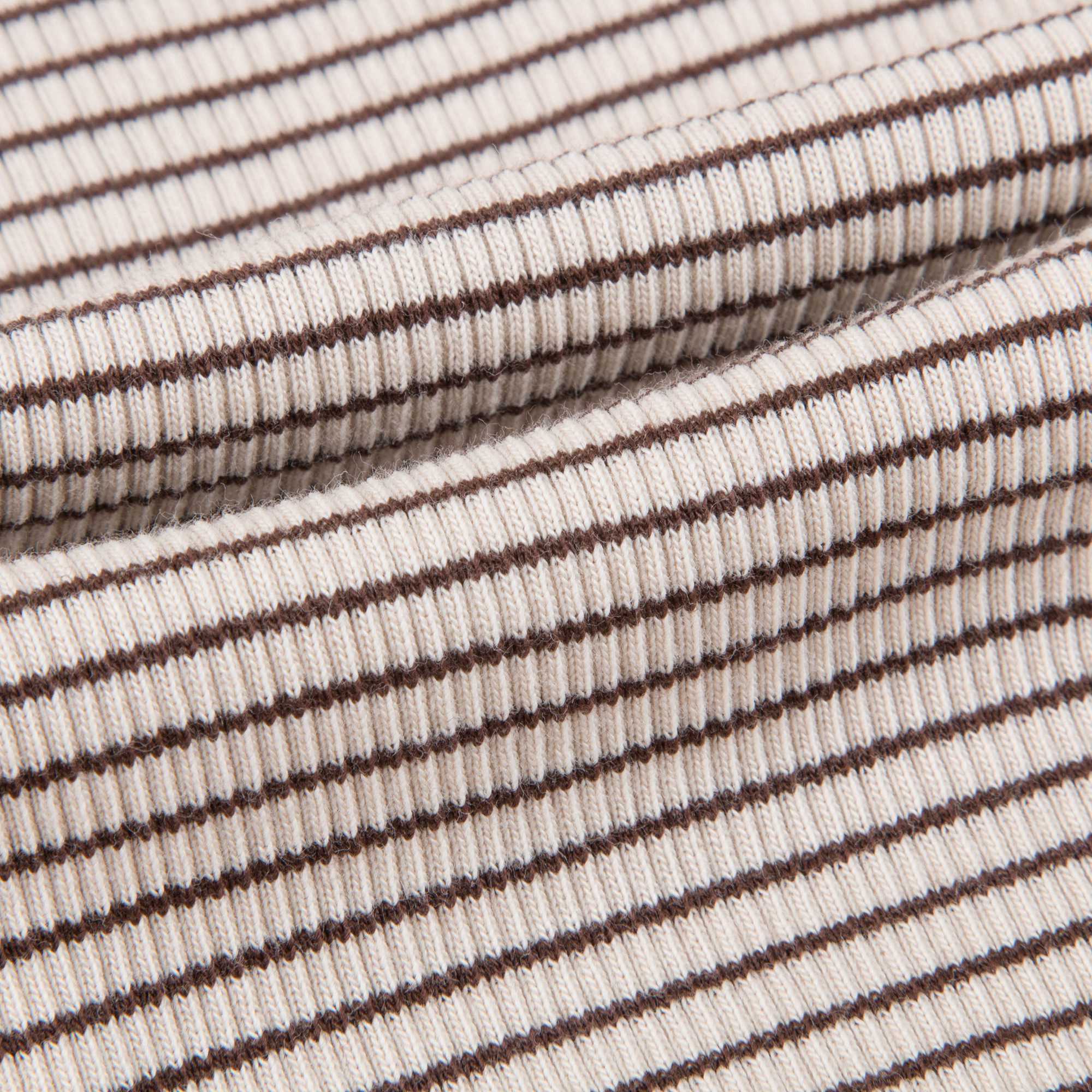 Baby Sand & Chocolate Stripe Cotton Jersey T-shirt
