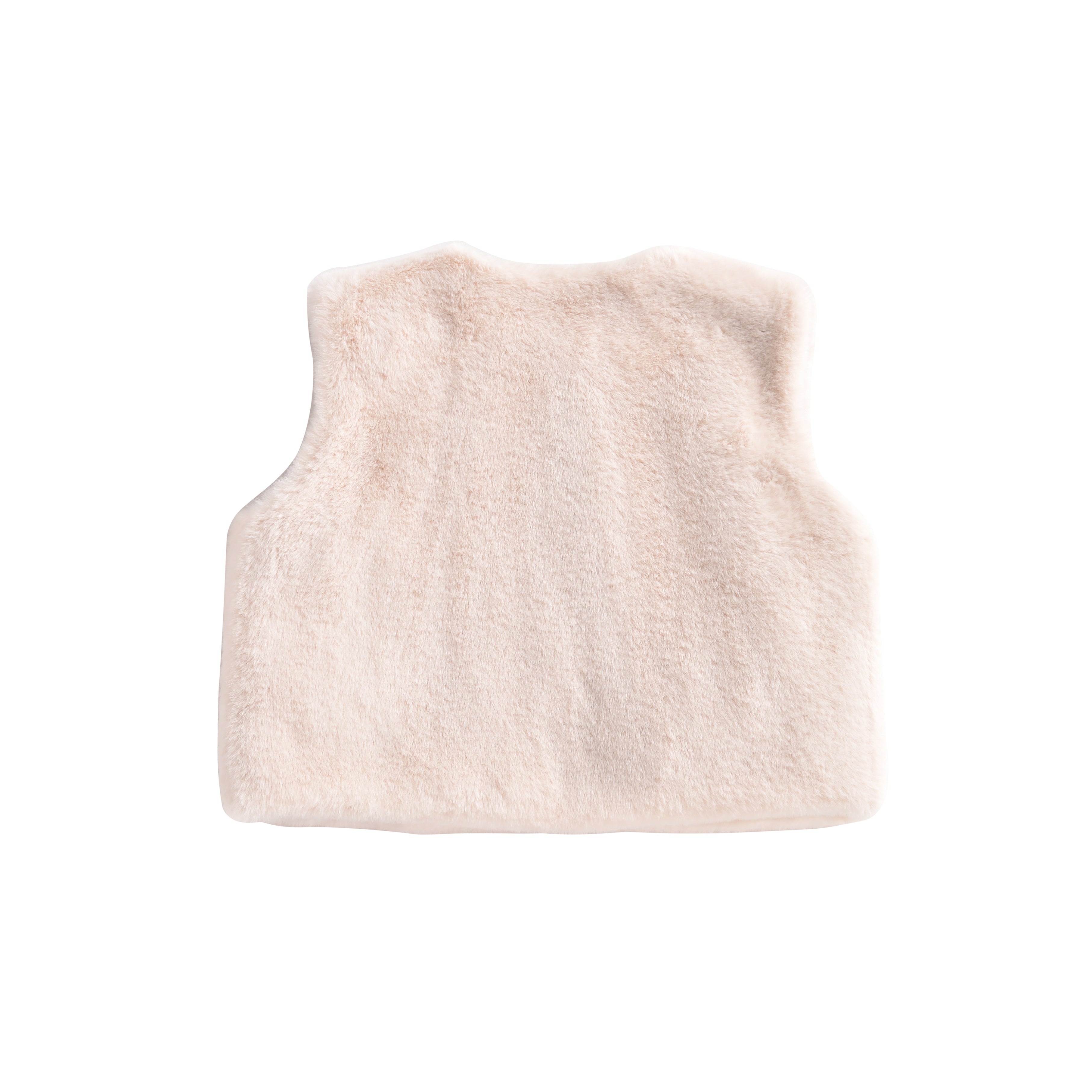 Girls Cream Embroidered Vest
