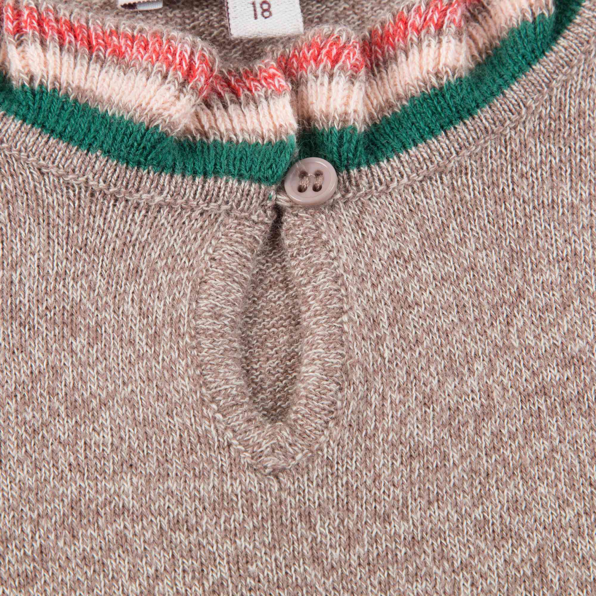 Girls Mocha Cotton Knitwear Dress