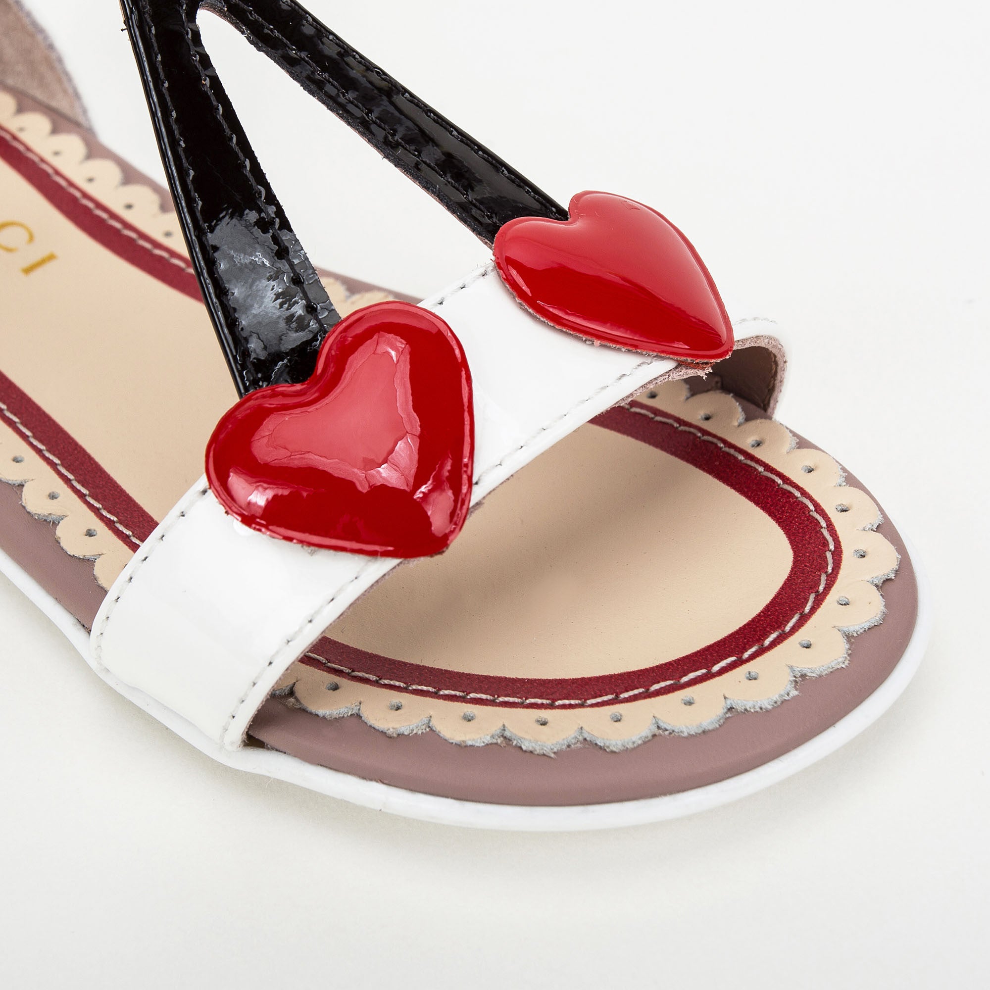 Girls White Patent Leather Sandals