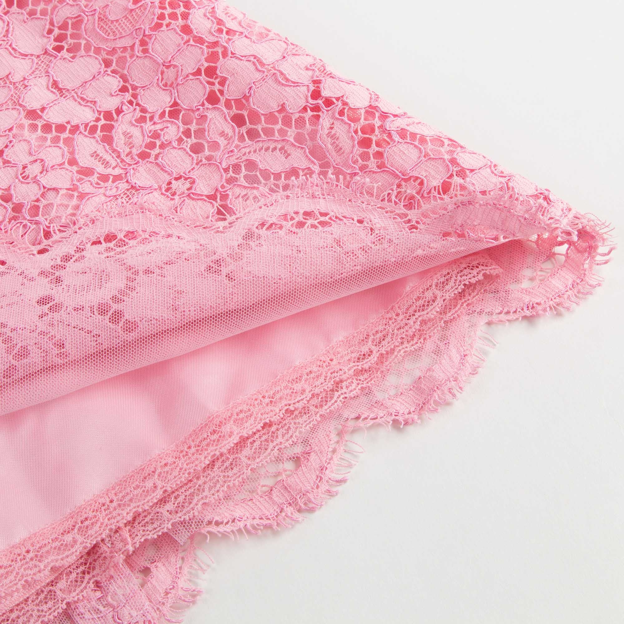 Girls Pink & Rose Lace Dress