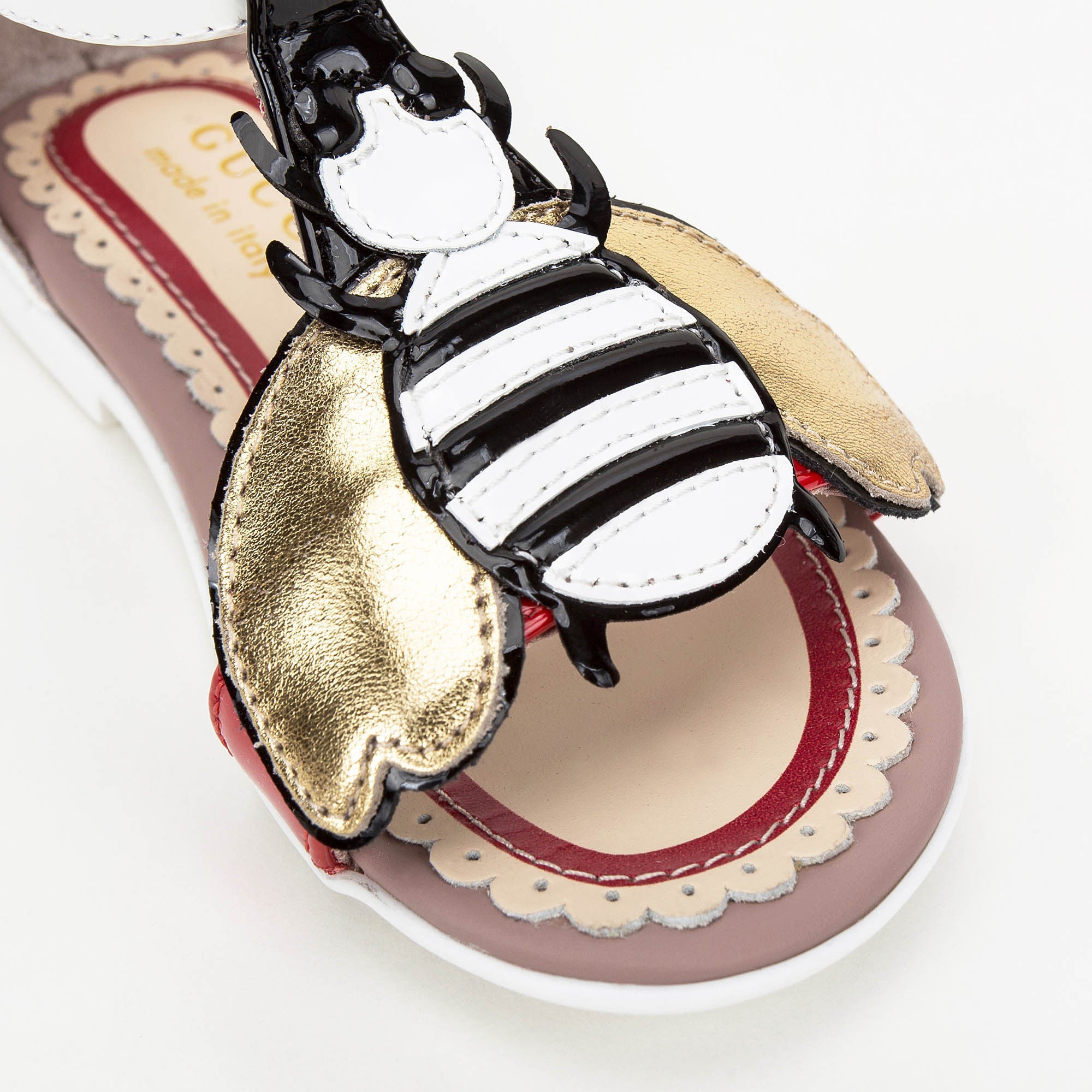Girls White Patent Leather Sandals