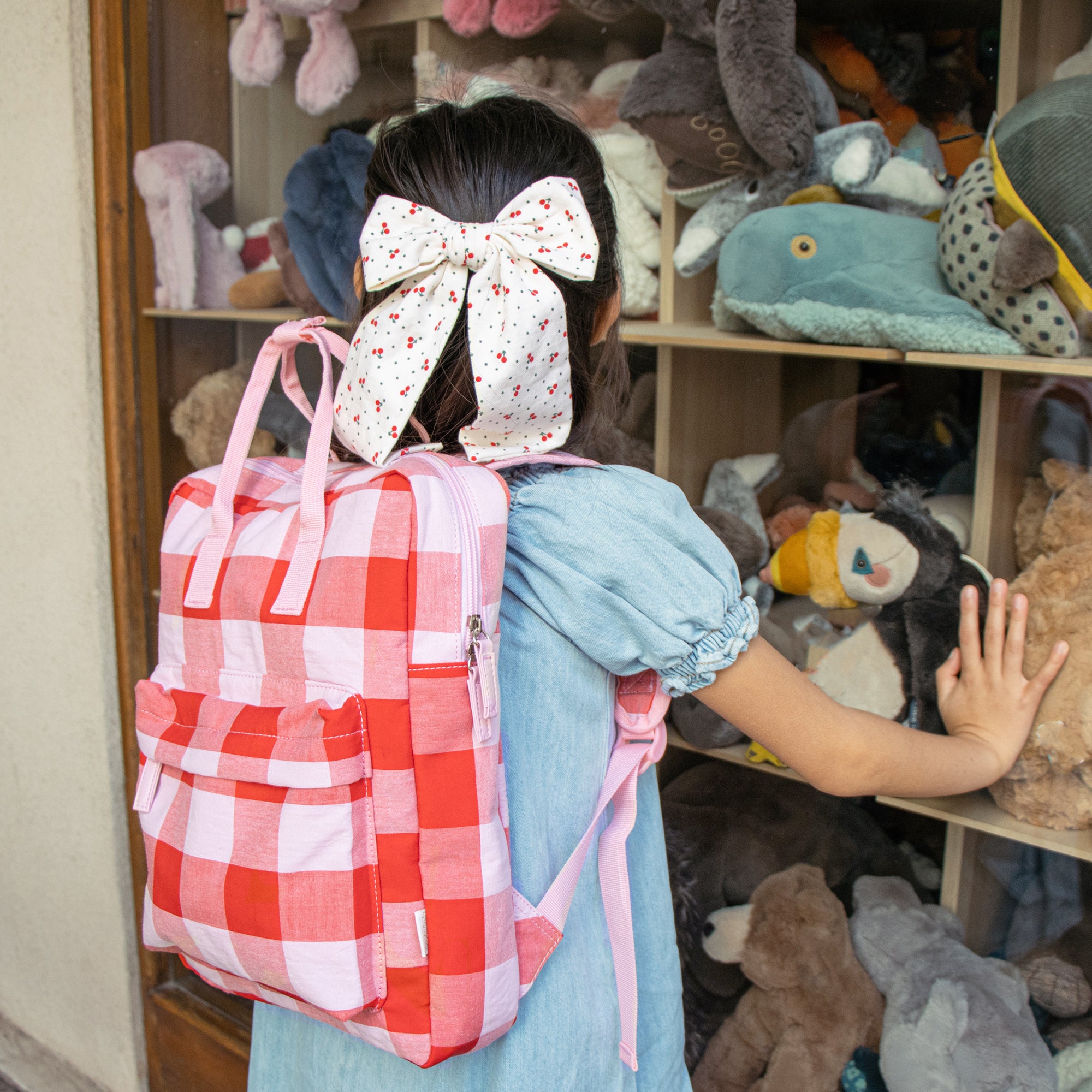 Red Check Backpack