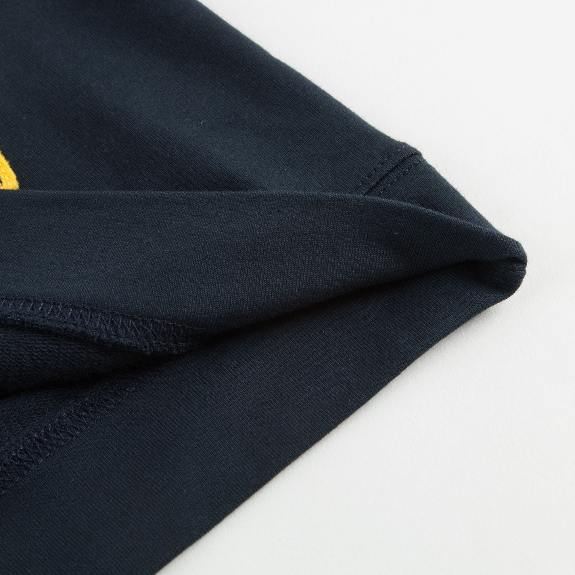 Girls Navy Blue Cotton Sweatshirt With Gold Medusa Logo