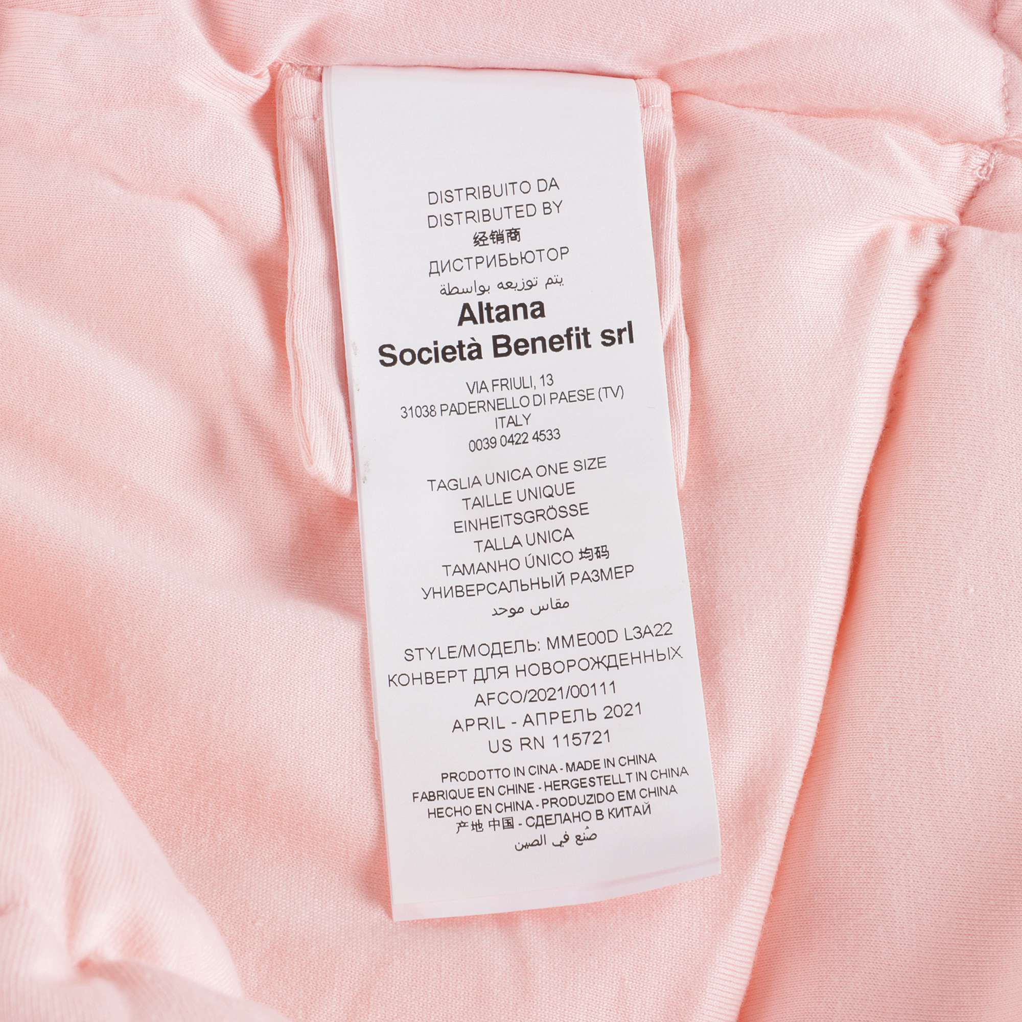 Baby Girls Pink Padded Down Sleeping Bag