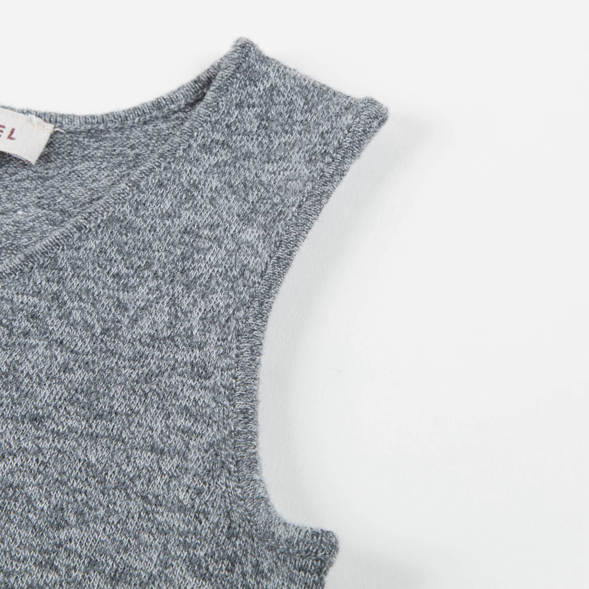 Baby Charcoal Cotton Knitwear Vest