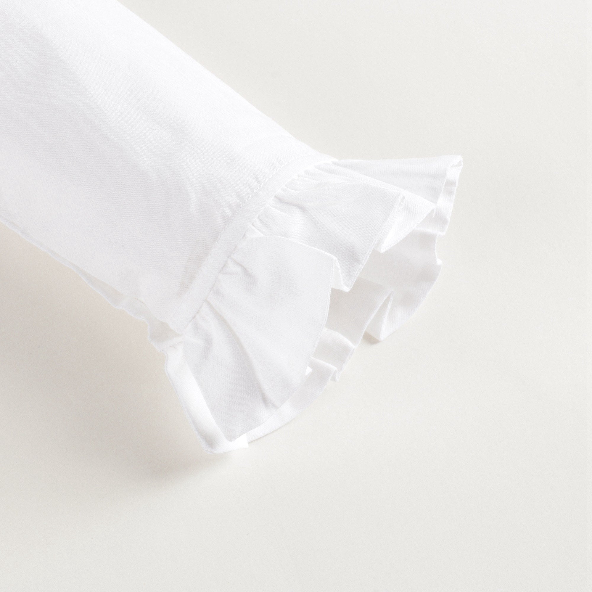 Girls White Ruffle Shirt