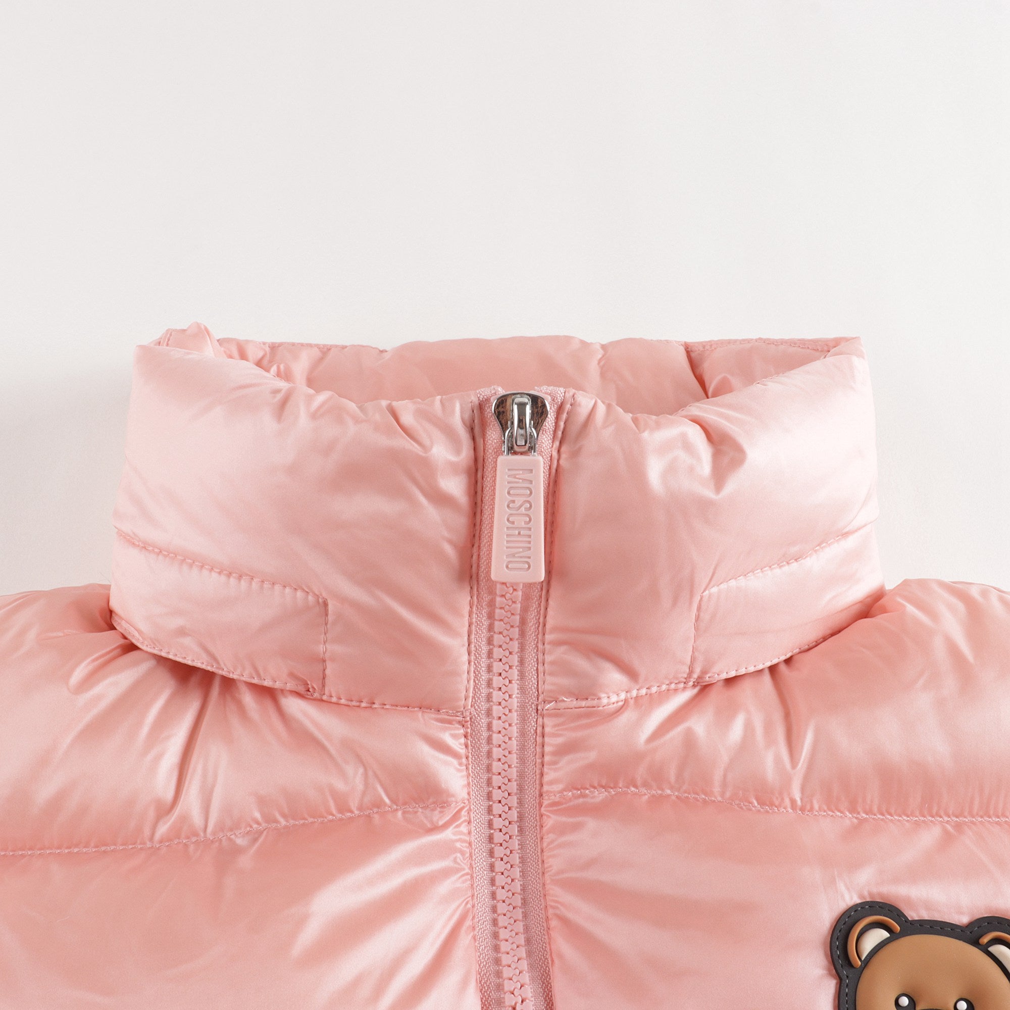 Girls Pink Logo Padded Down Jacket