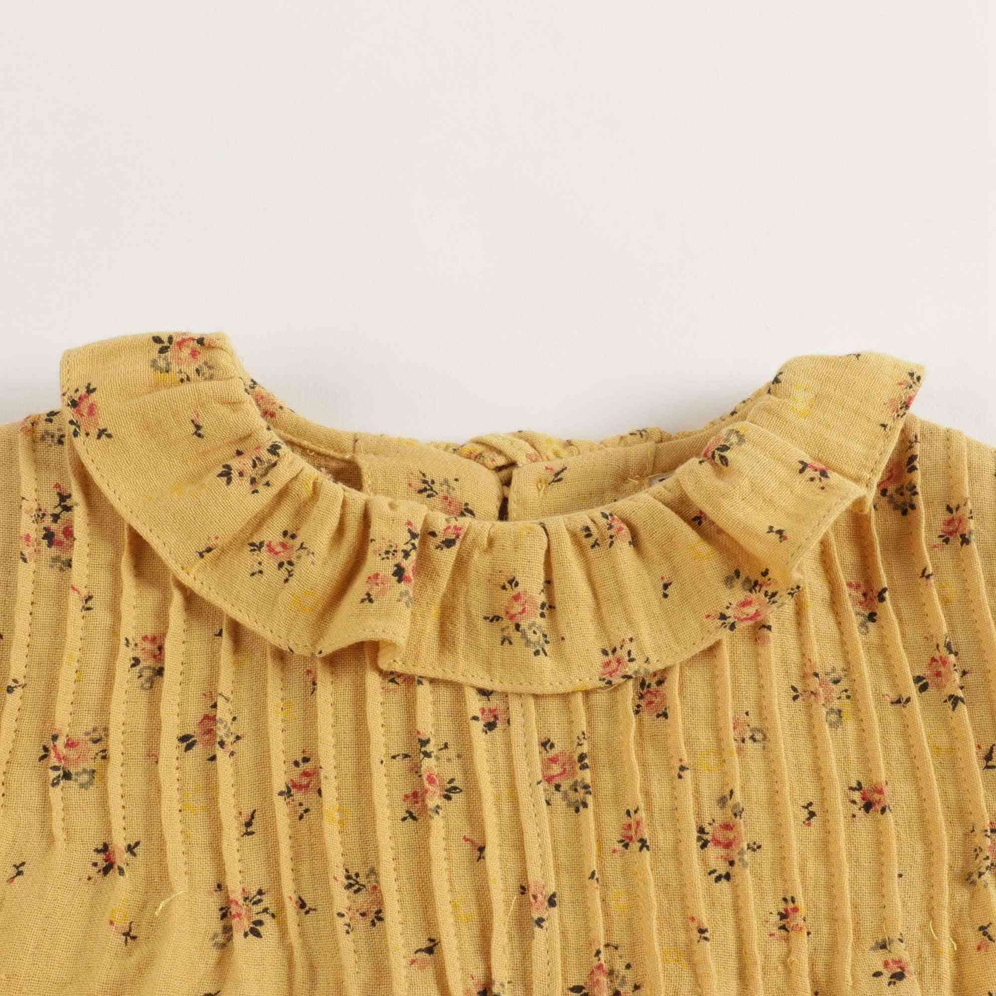 Girls Yellow Ruffle Dress