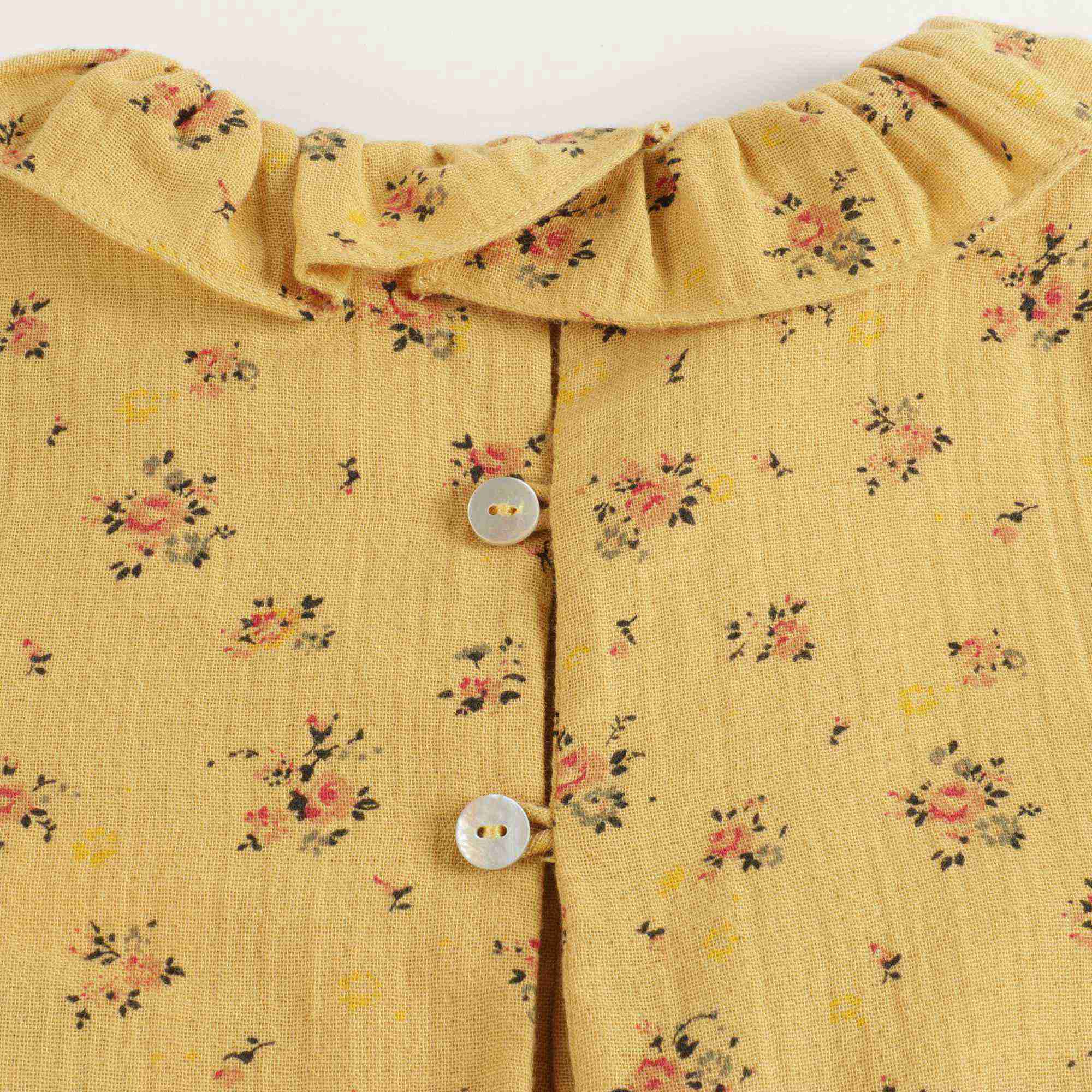 Girls Yellow Ruffle Dress