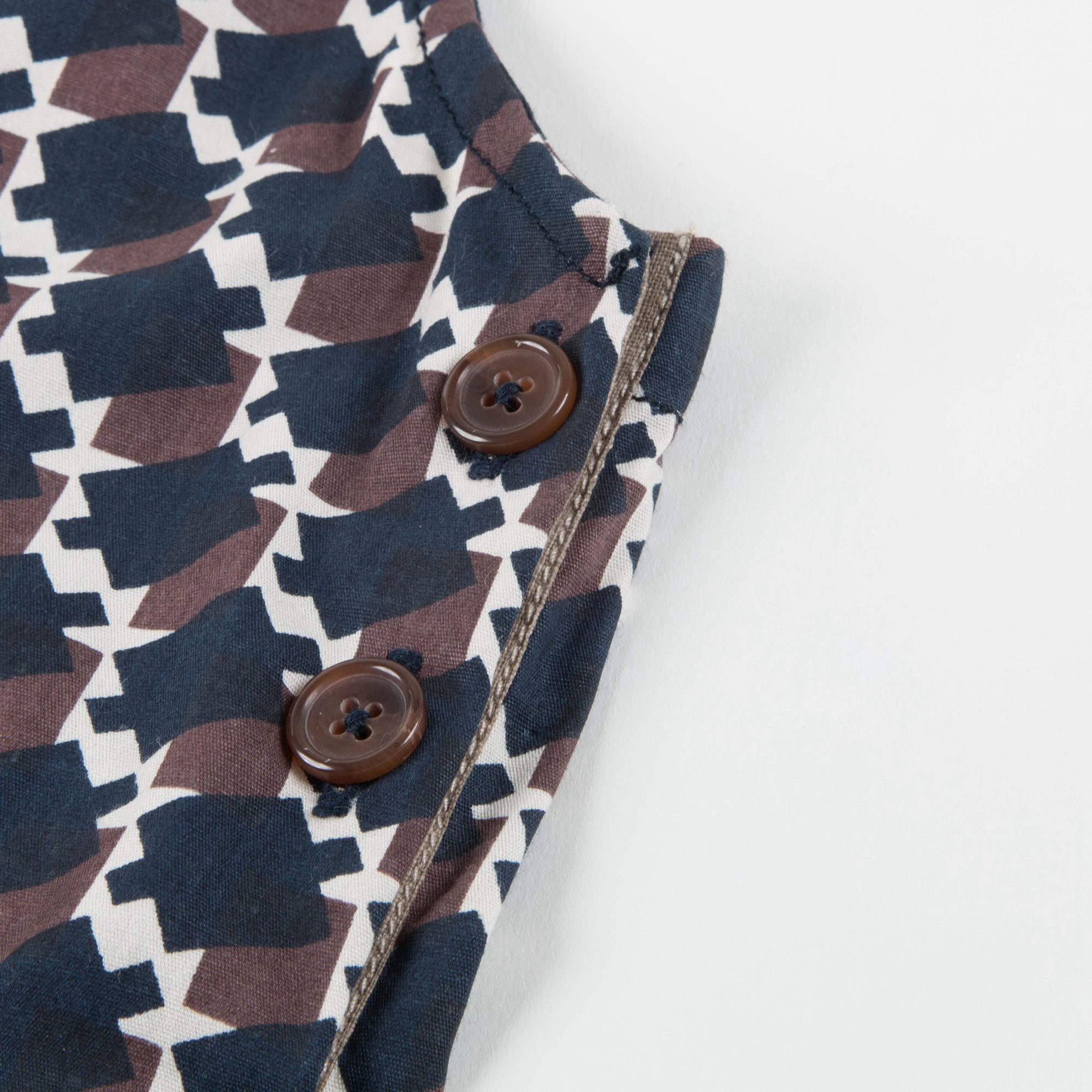 Girls & Boys Blue & Chocolate Cotton Woven Dungaree