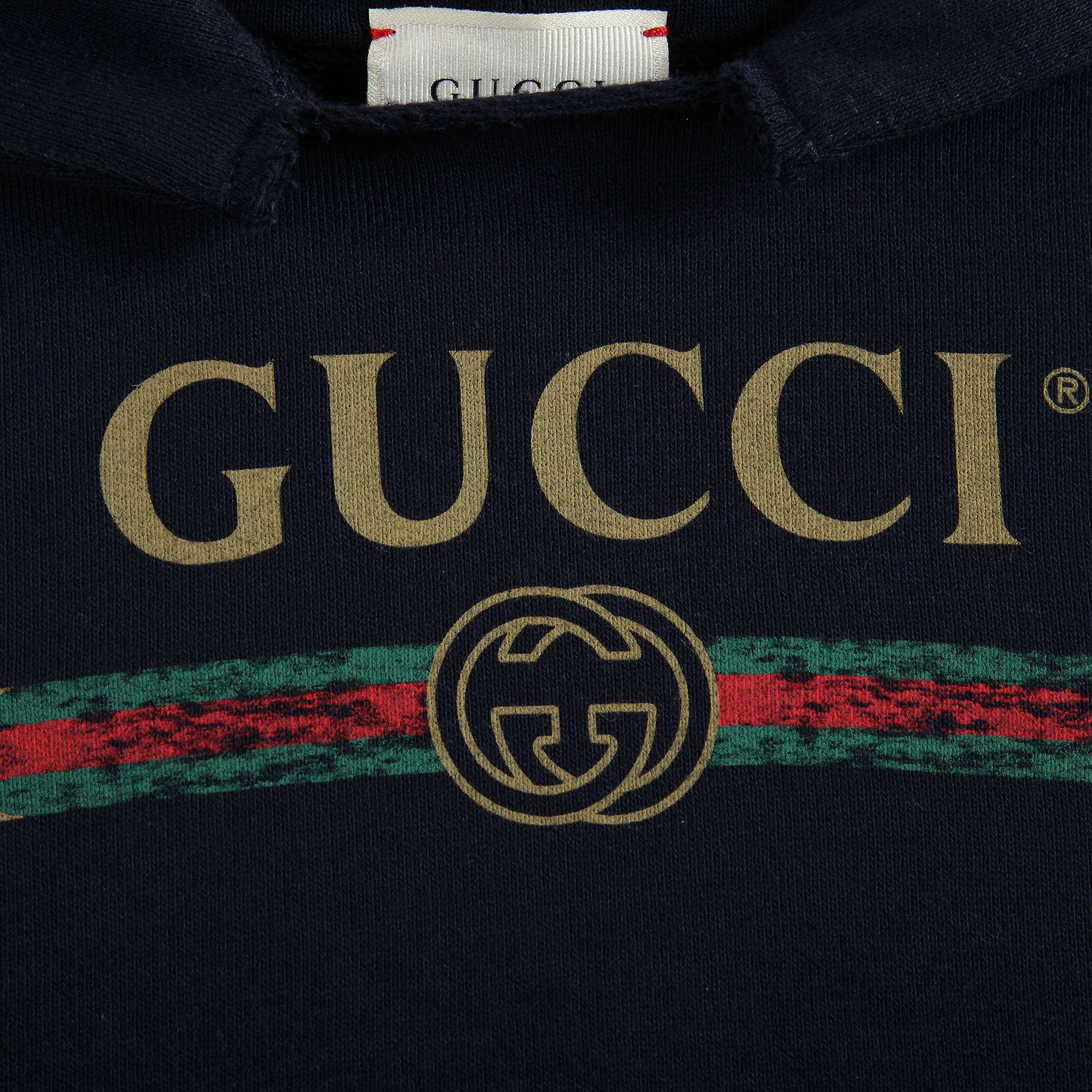 Baby Black Logo Cotton Sweatshirt