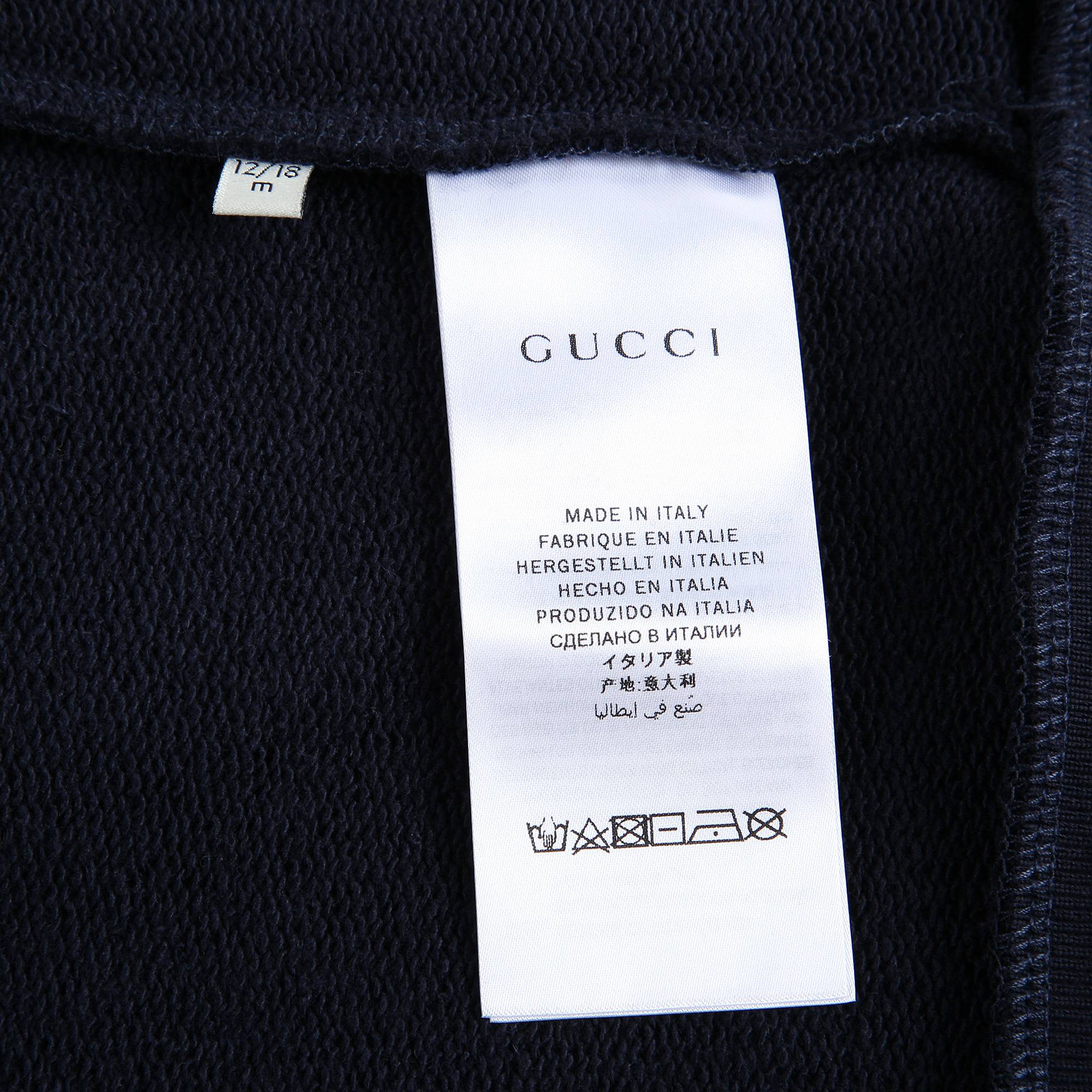 Baby Black Logo Cotton Sweatshirt