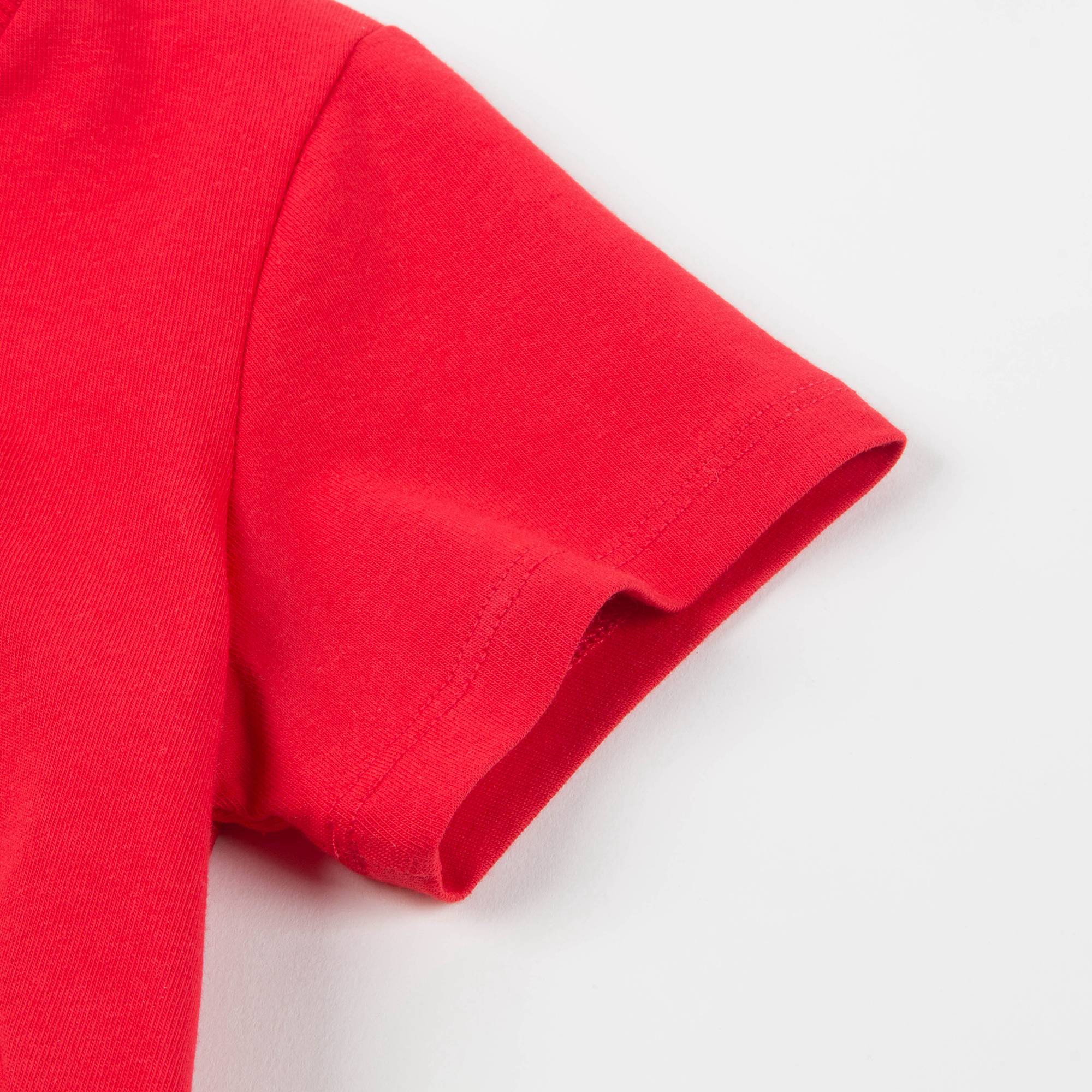 Girls Poppy Red Cotton T-shirt