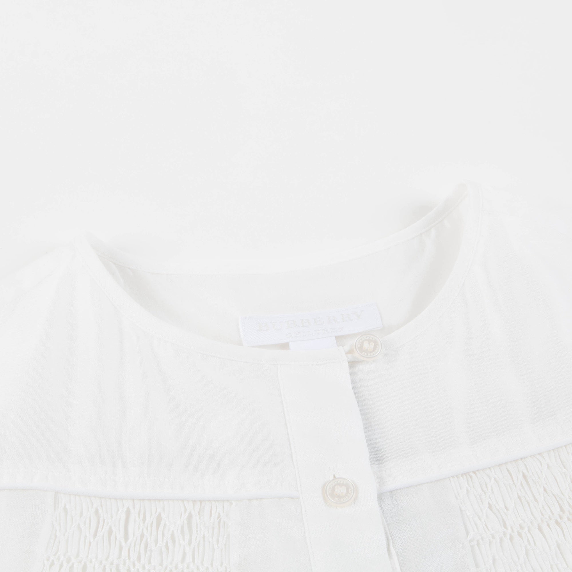 Girls White Cotton Bloues