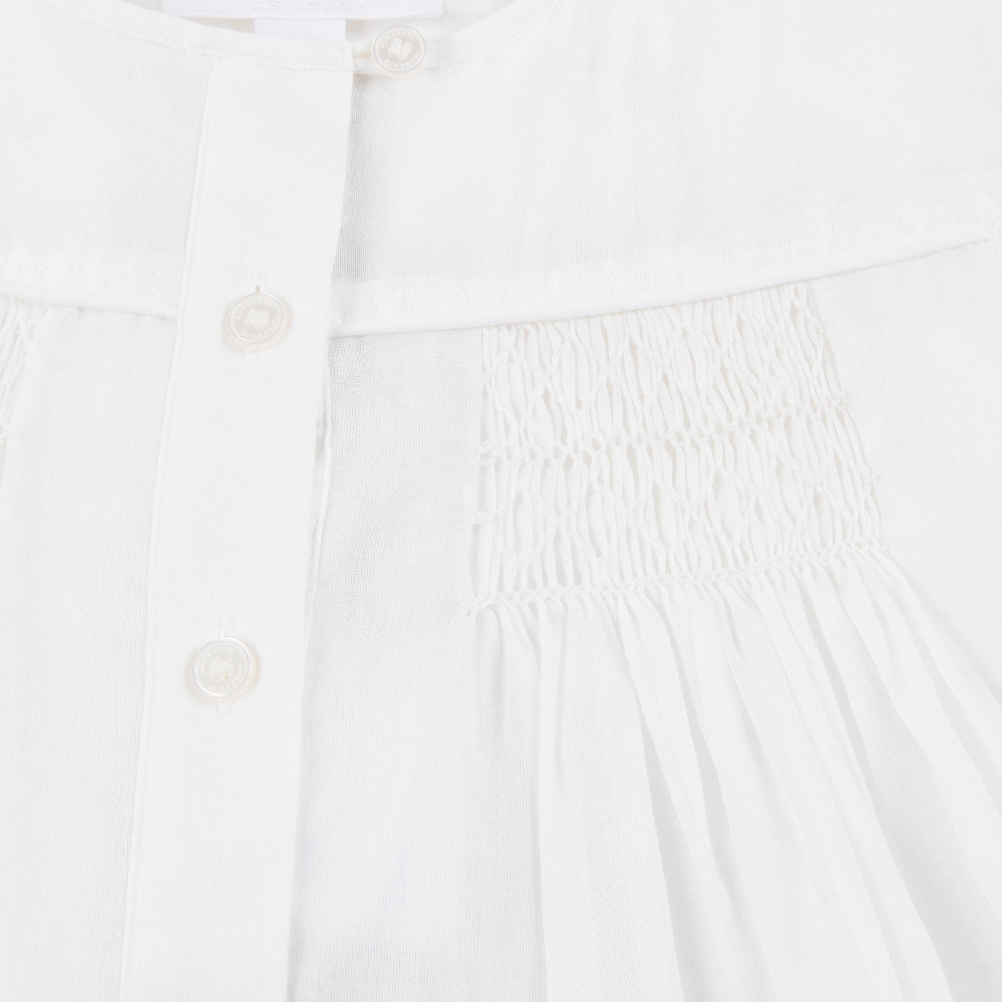 Girls White Cotton Bloues