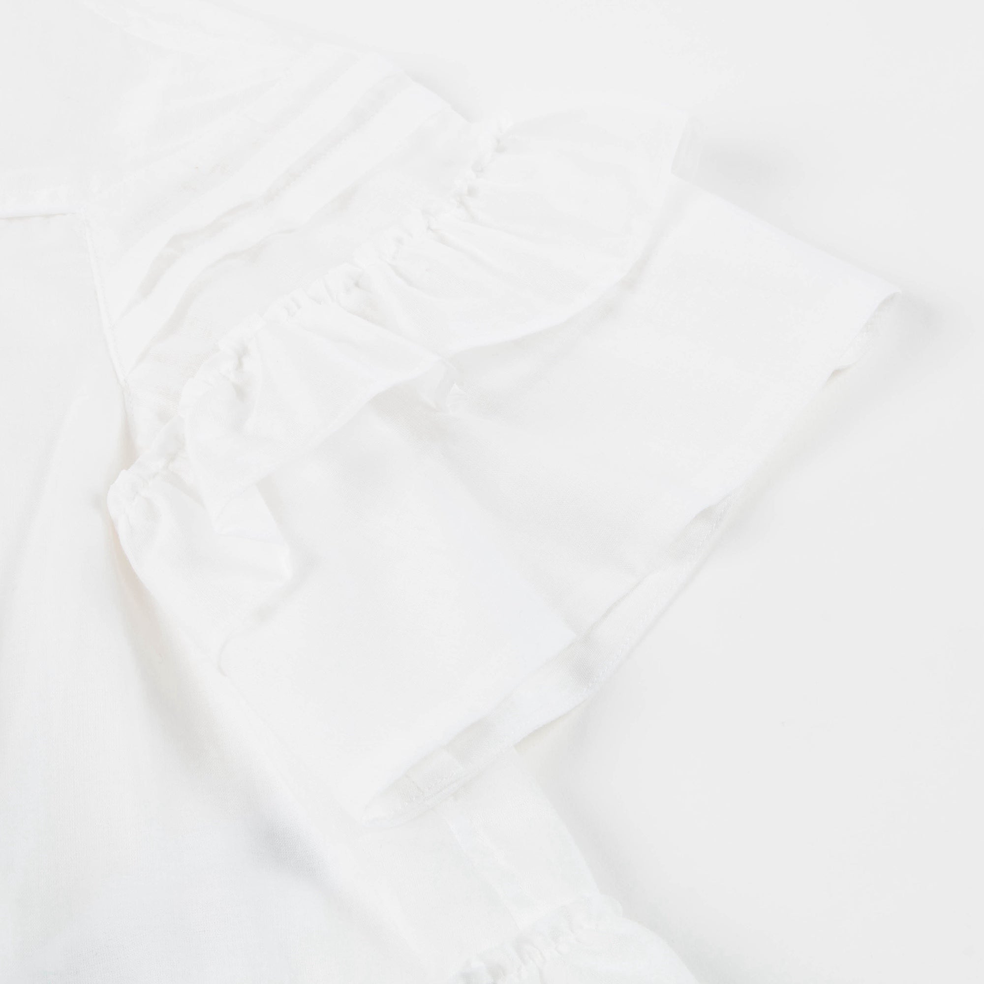 Girls White Cotton Bloues
