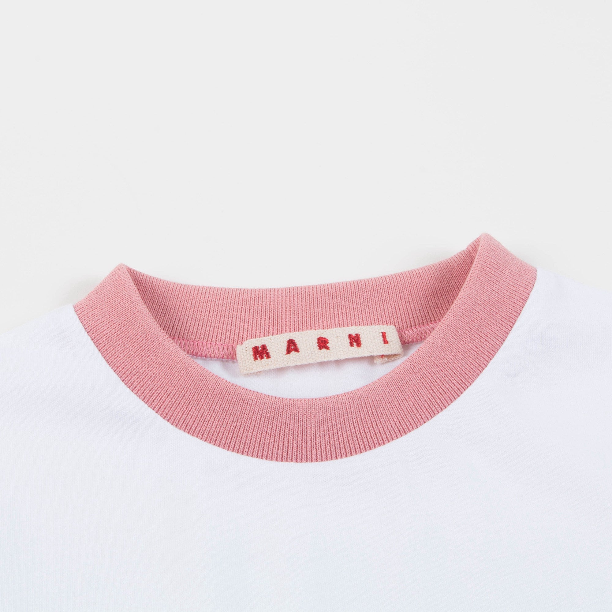 Girls White Cotton T-shirt