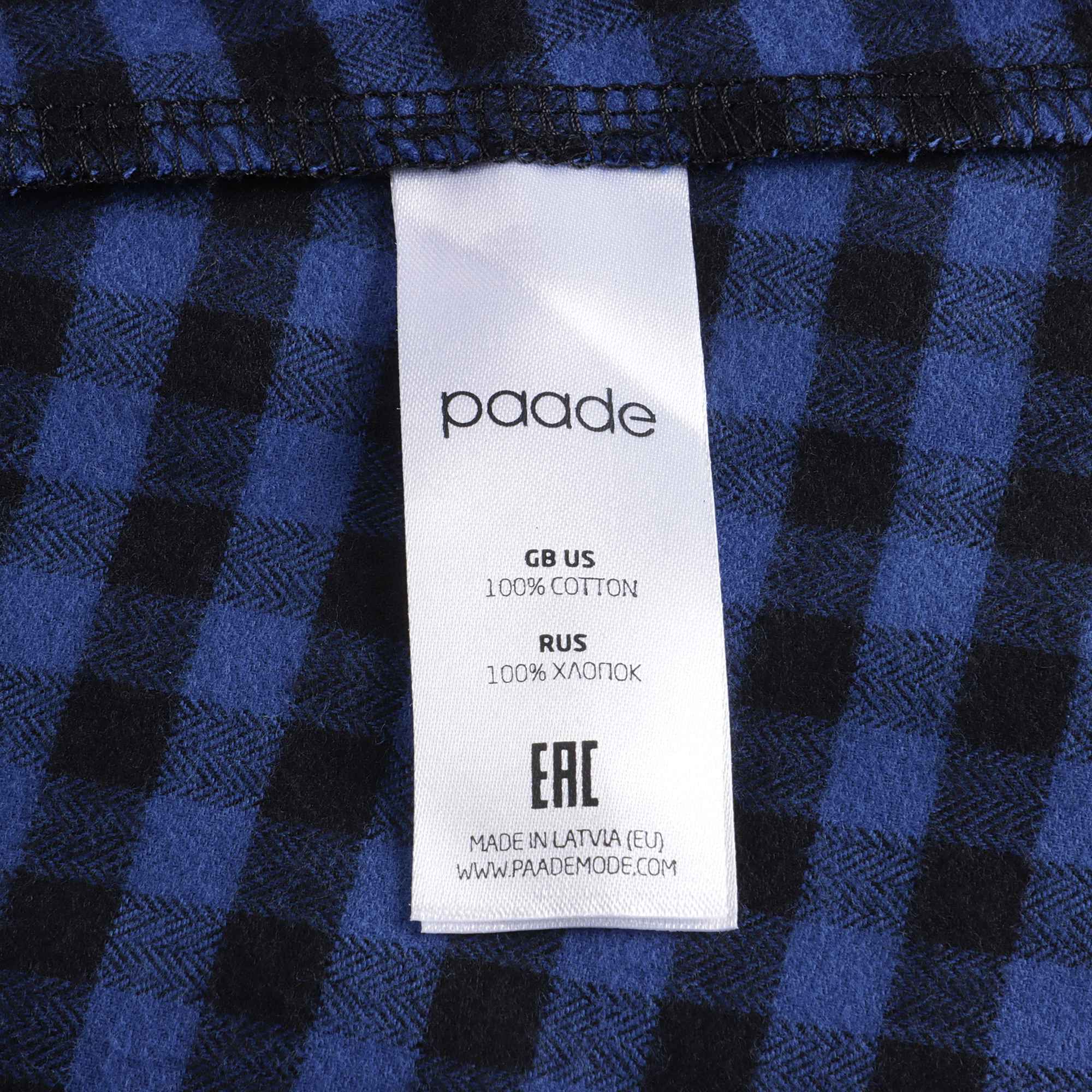 Girls Blue Check Cotton Top