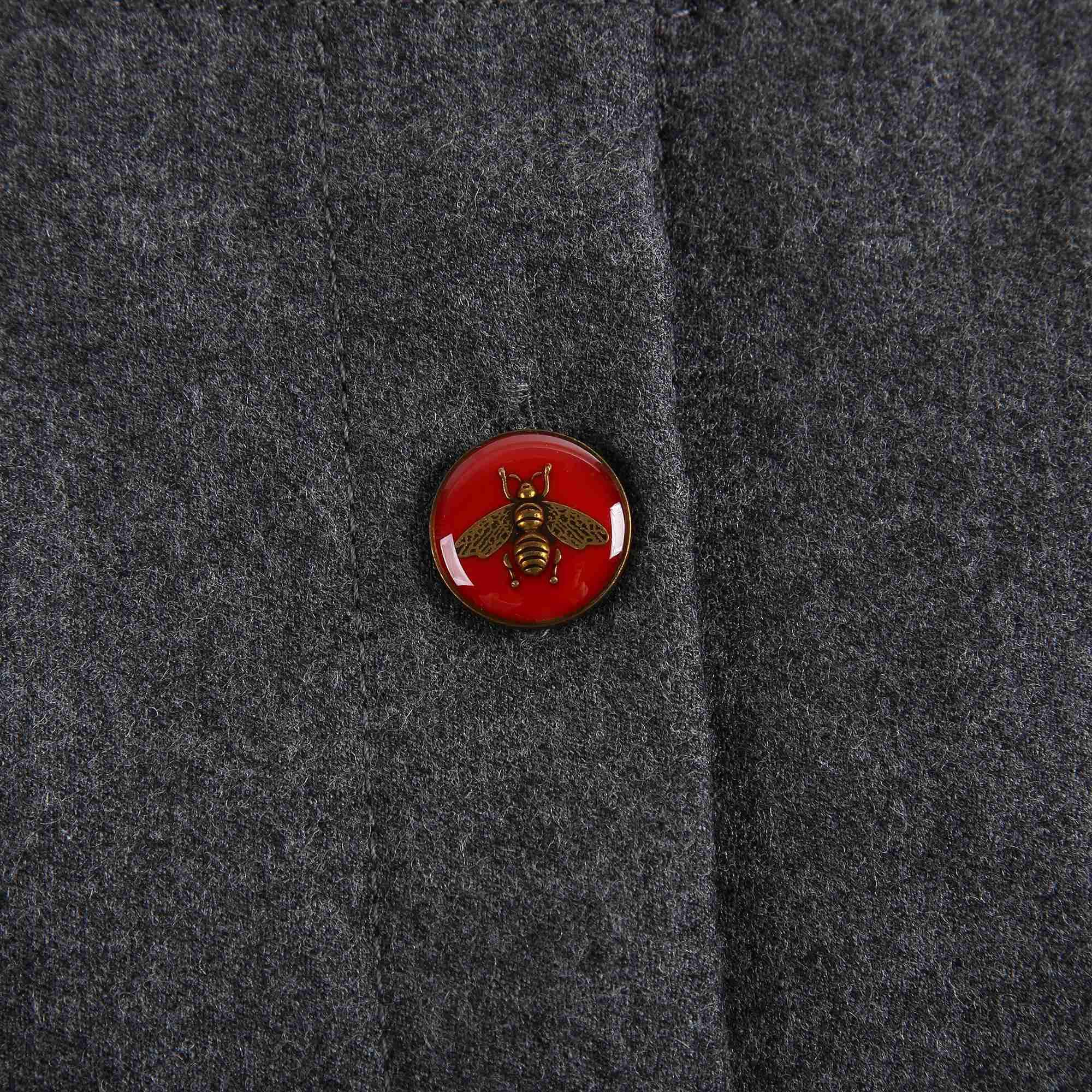 Girls Medium Grey Wool Skirt