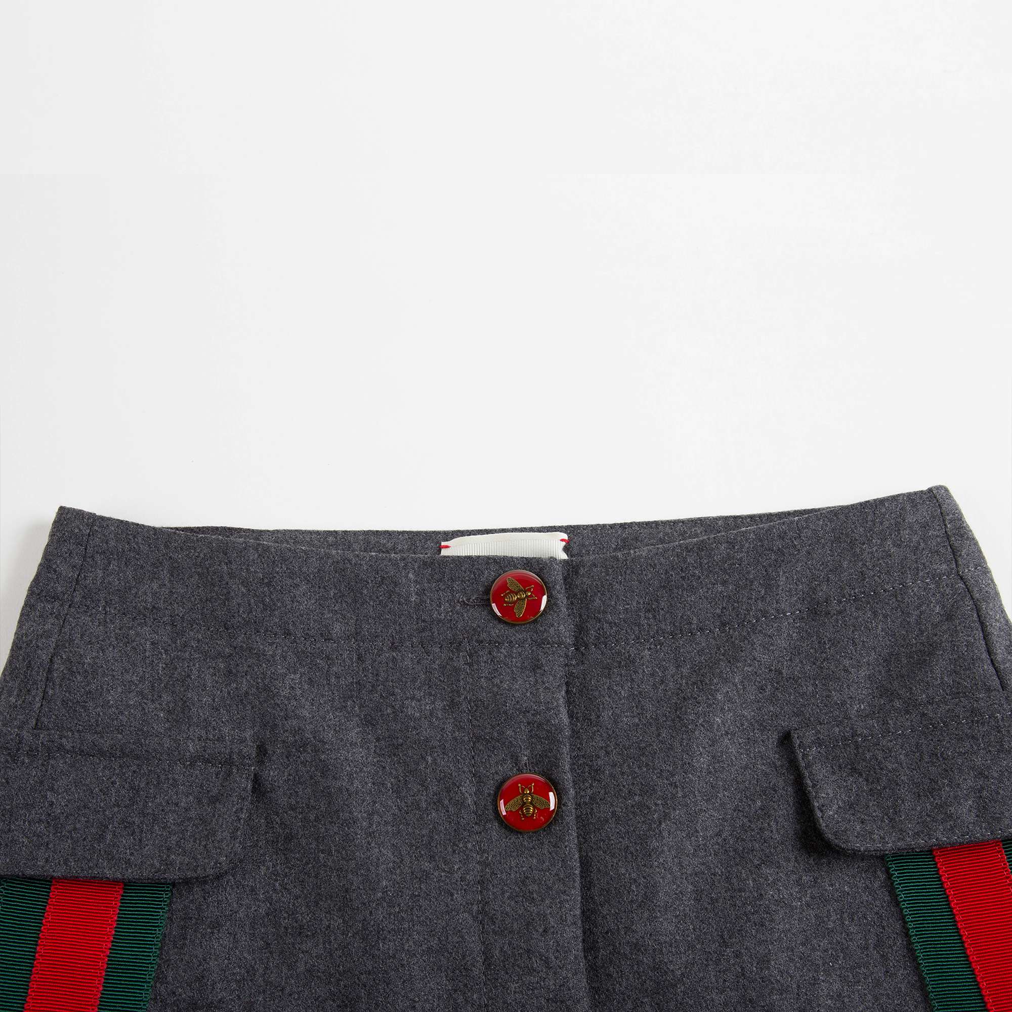 Girls Medium Grey Wool Skirt